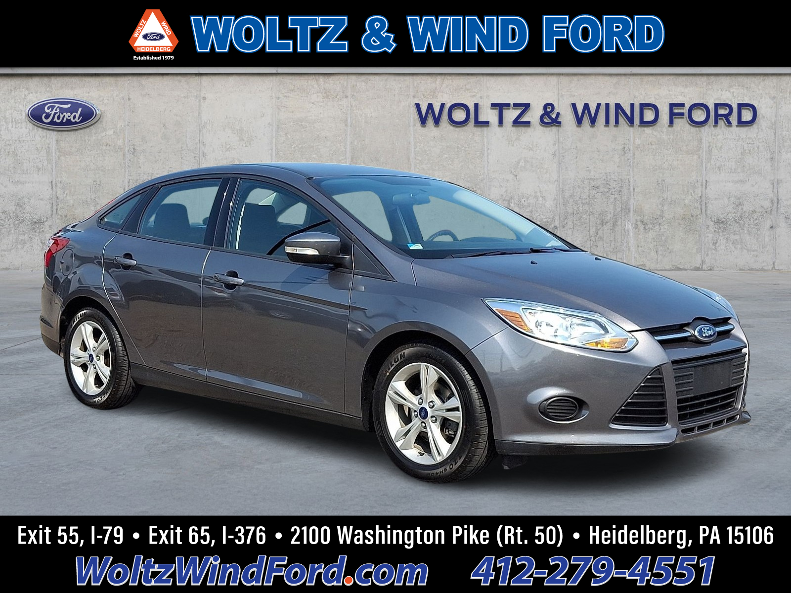 Sterling Gray Metallic 2014 Ford Focus Sedan Front-Wheel Drive Automatic