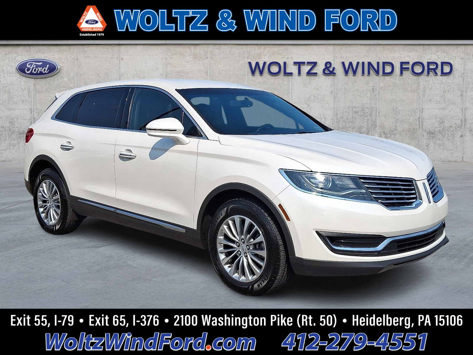 White Platinum Tri-Coat 2017 Lincoln MKX SUV / Crossover All-Wheel Drive Automatic
