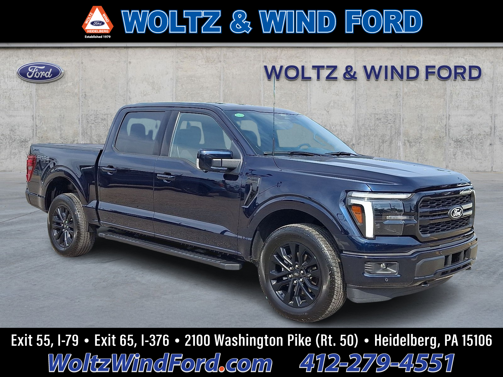 Antimatter Blue 2025 Ford F-150 Pickup Truck Four-Wheel Drive Automatic