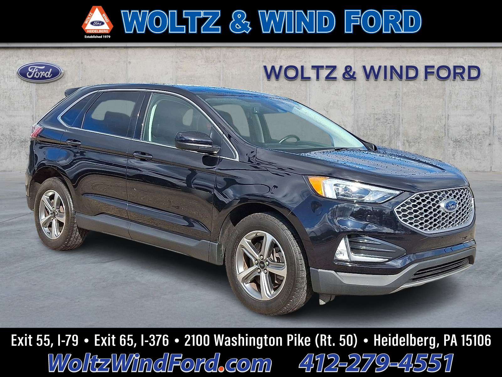 Agate Black 2023 Ford Edge SUV / Crossover All-Wheel Drive Automatic