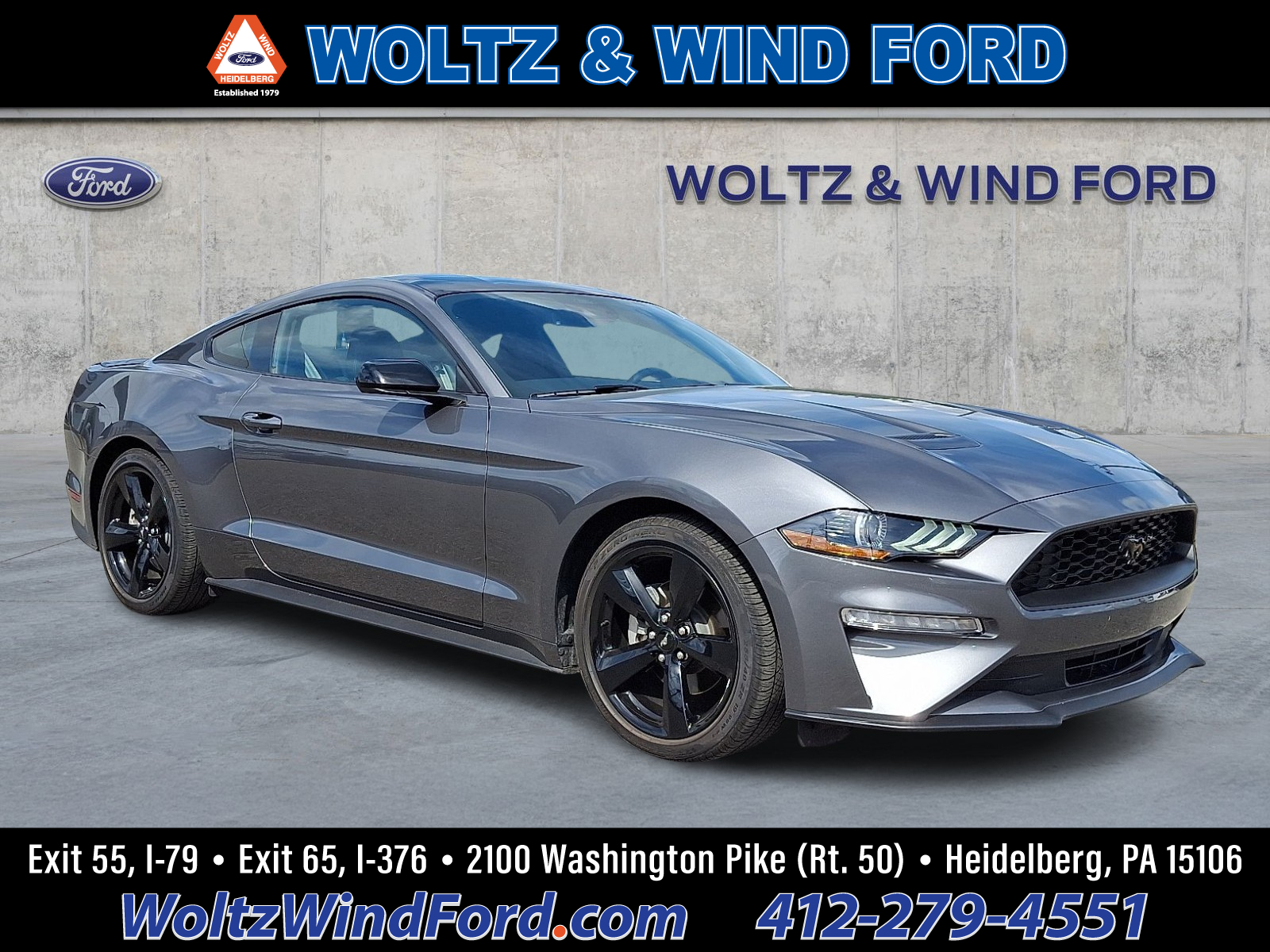 Gray (Carbonized Grey) 2021 Ford Mustang Coupe Rear-Wheel Drive Automatic