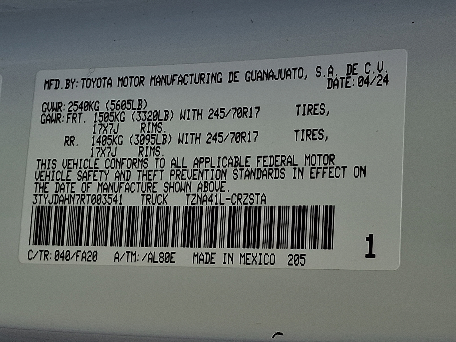Used 2024 Toyota Tacoma Truck