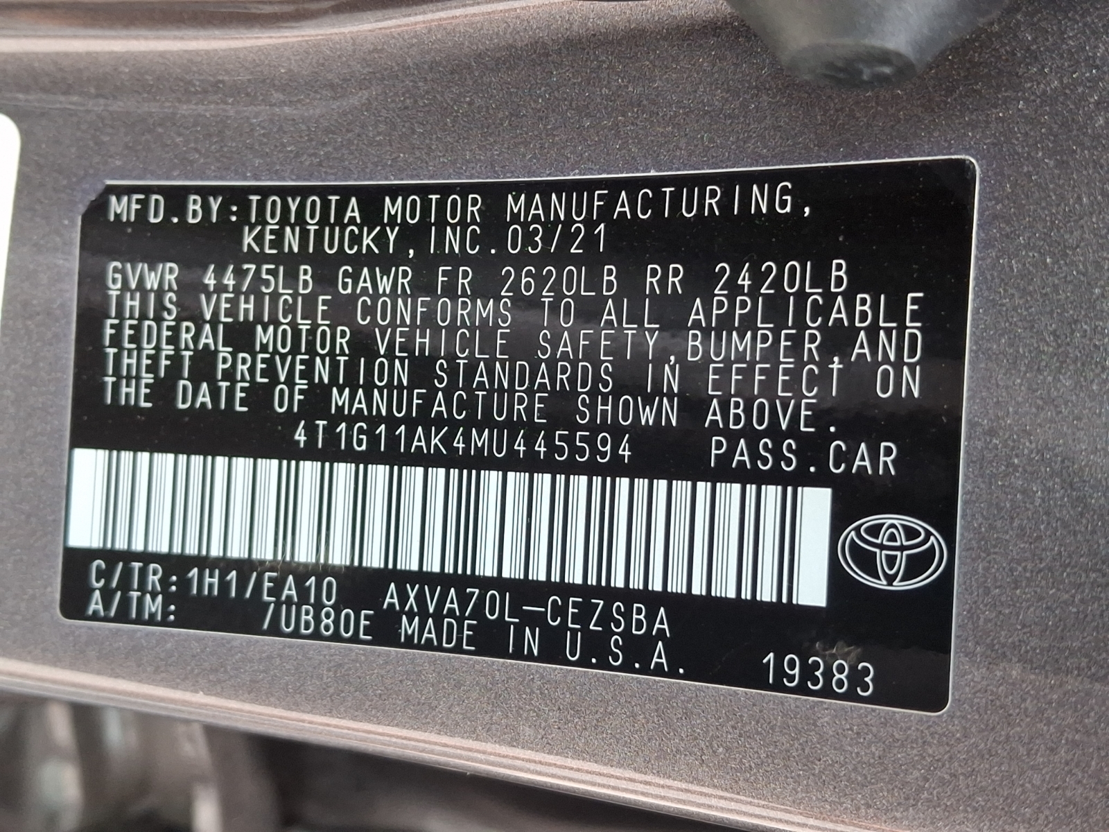 Used 2021 Toyota Camry Sedan