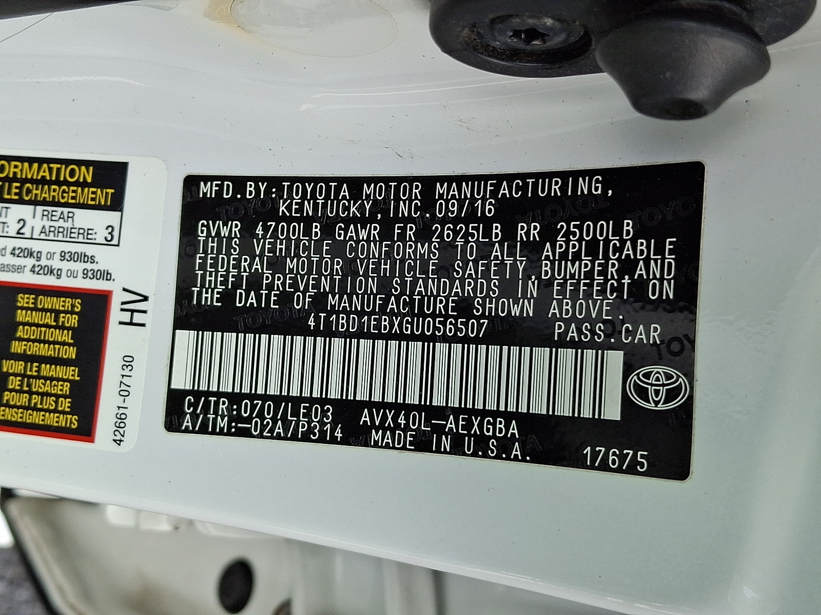 Used 2016 Toyota Avalon Hybrid Sedan