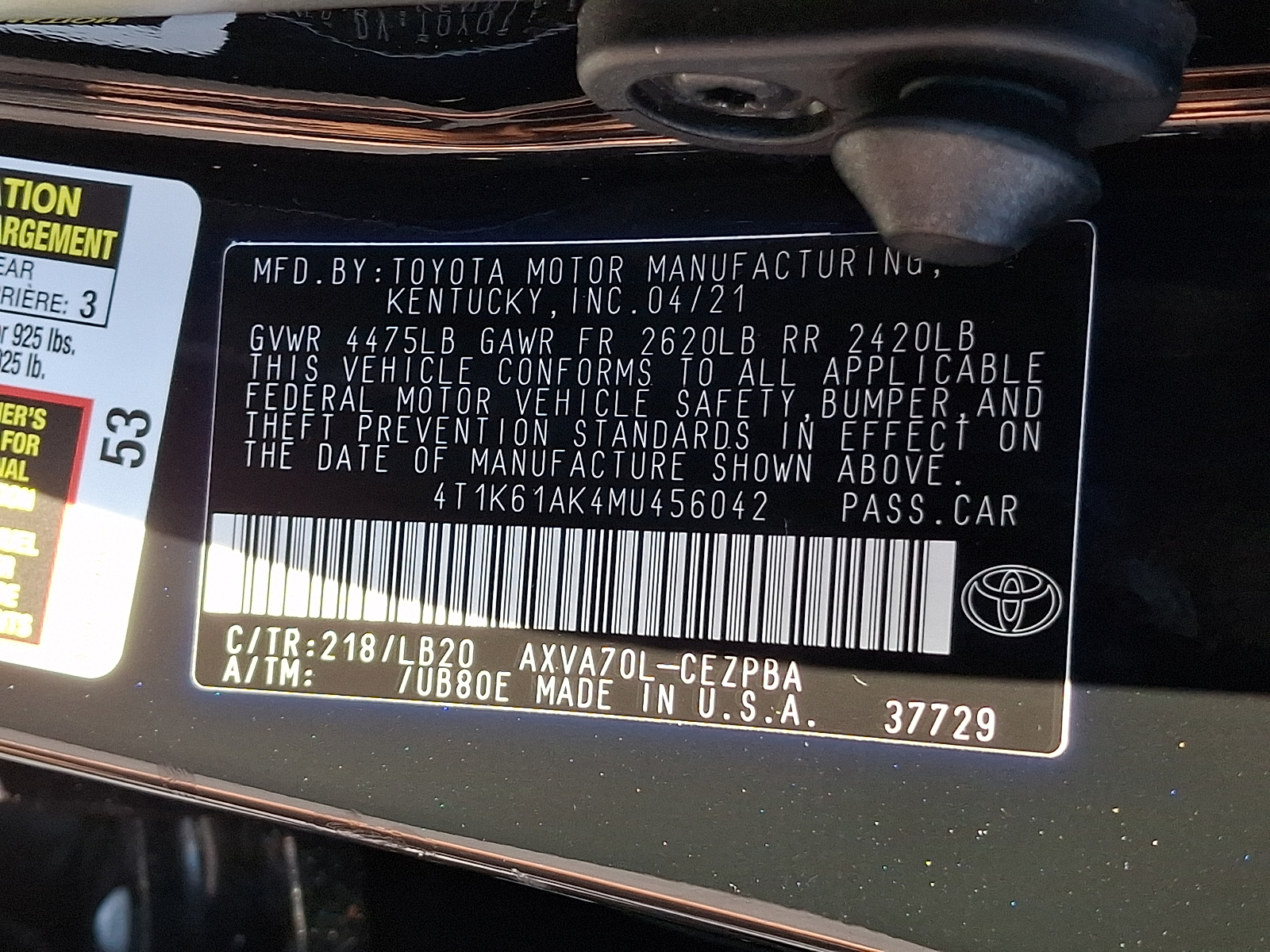Used 2021 Toyota Camry Sedan
