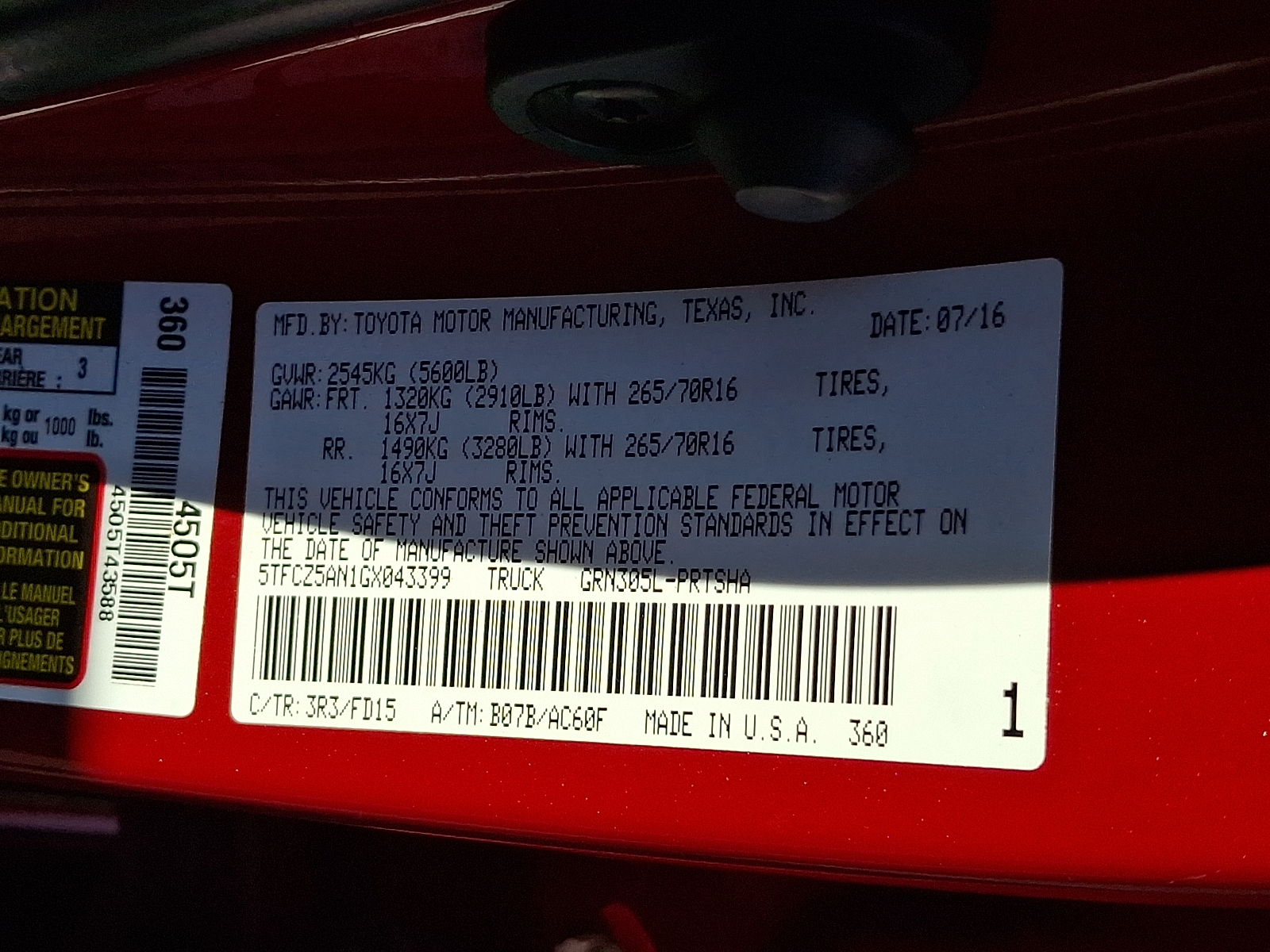Used 2016 Toyota Tacoma Truck