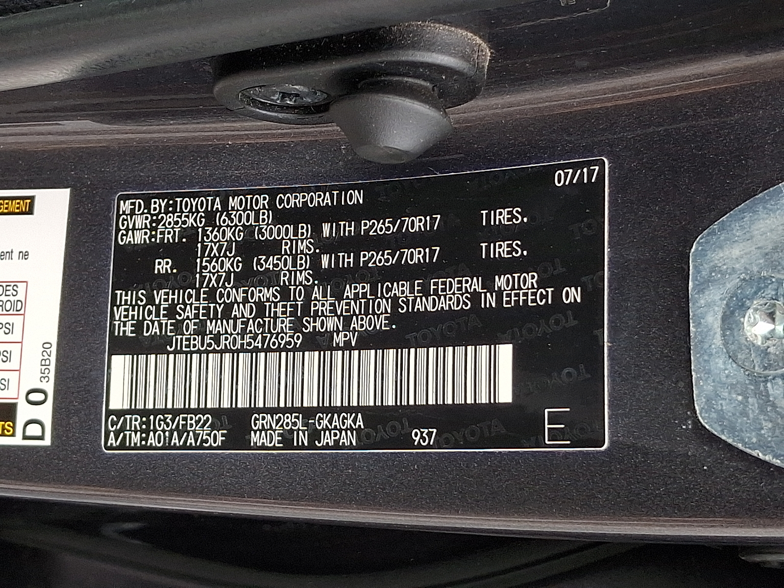 Used 2017 Toyota 4Runner SUV