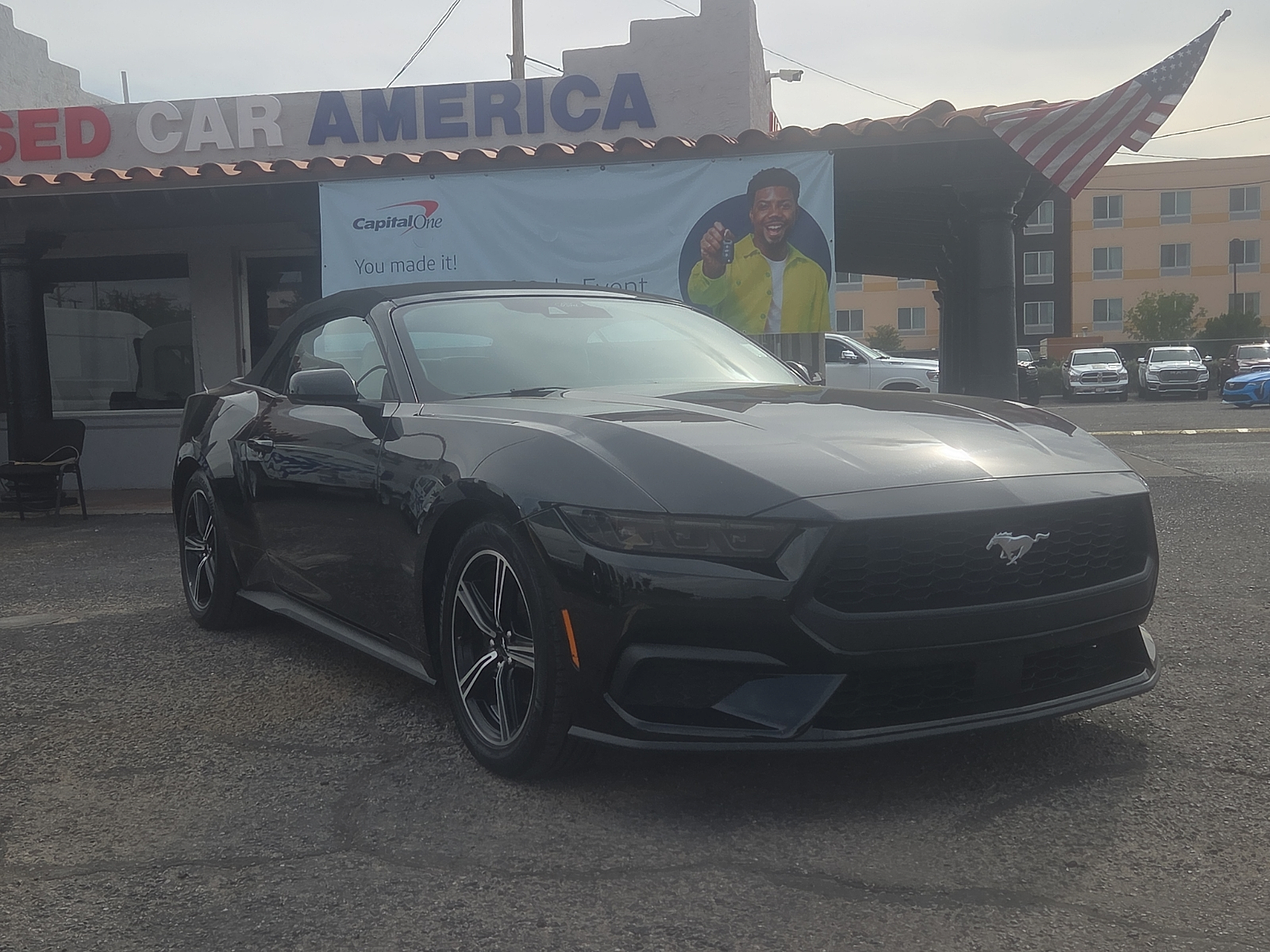 Black 2025 Ford Mustang Convertible Rear-Wheel Drive Automatic