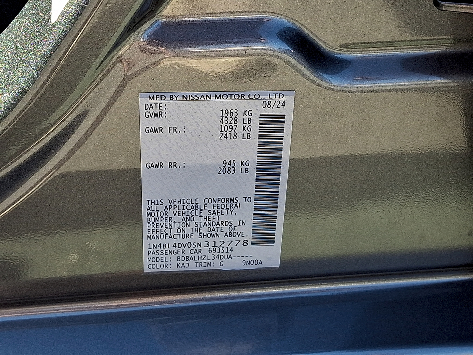 Used 2025 Nissan Altima Sedan