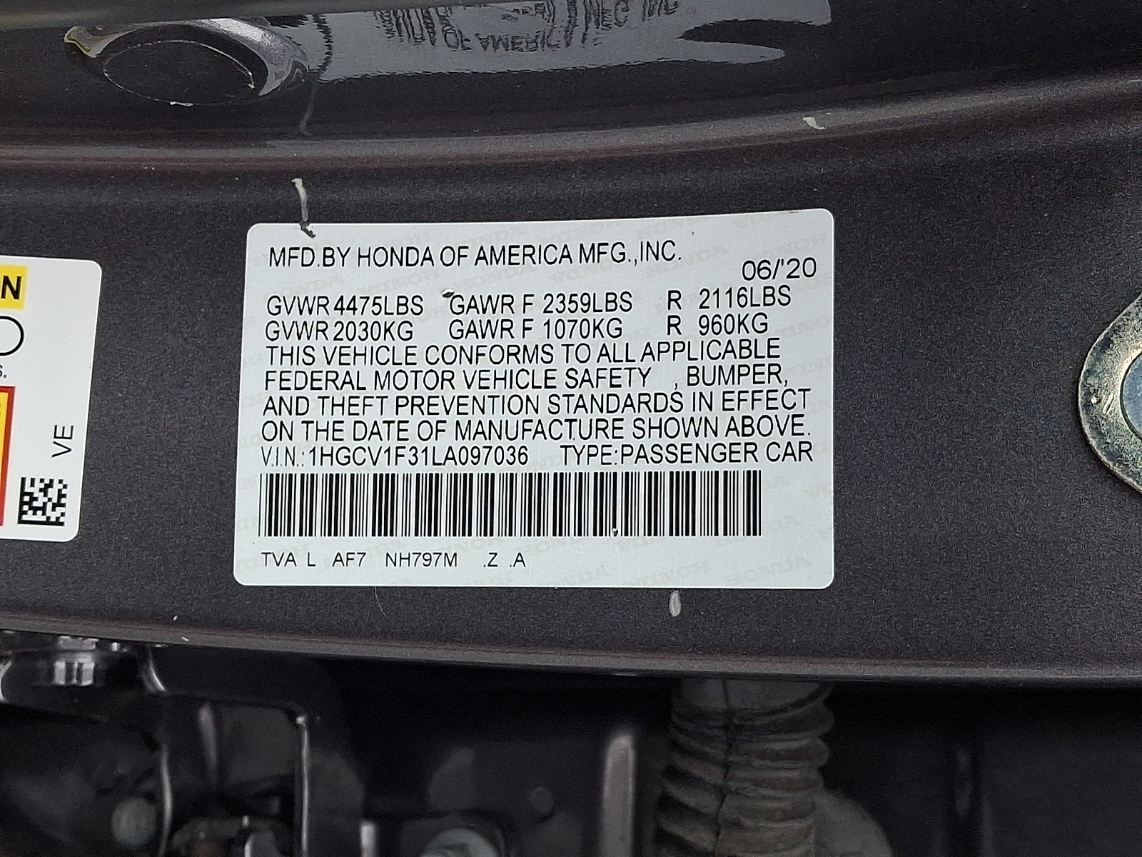 Used 2020 Honda Accord Sedan Sedan