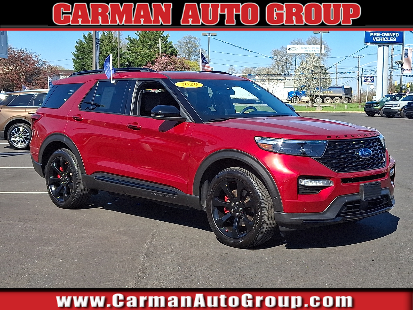 Rapid Red Metallic Tinted Clearcoat - D4 2020 Ford Explorer ST AWD SUV / Crossover All-Wheel Drive Automatic