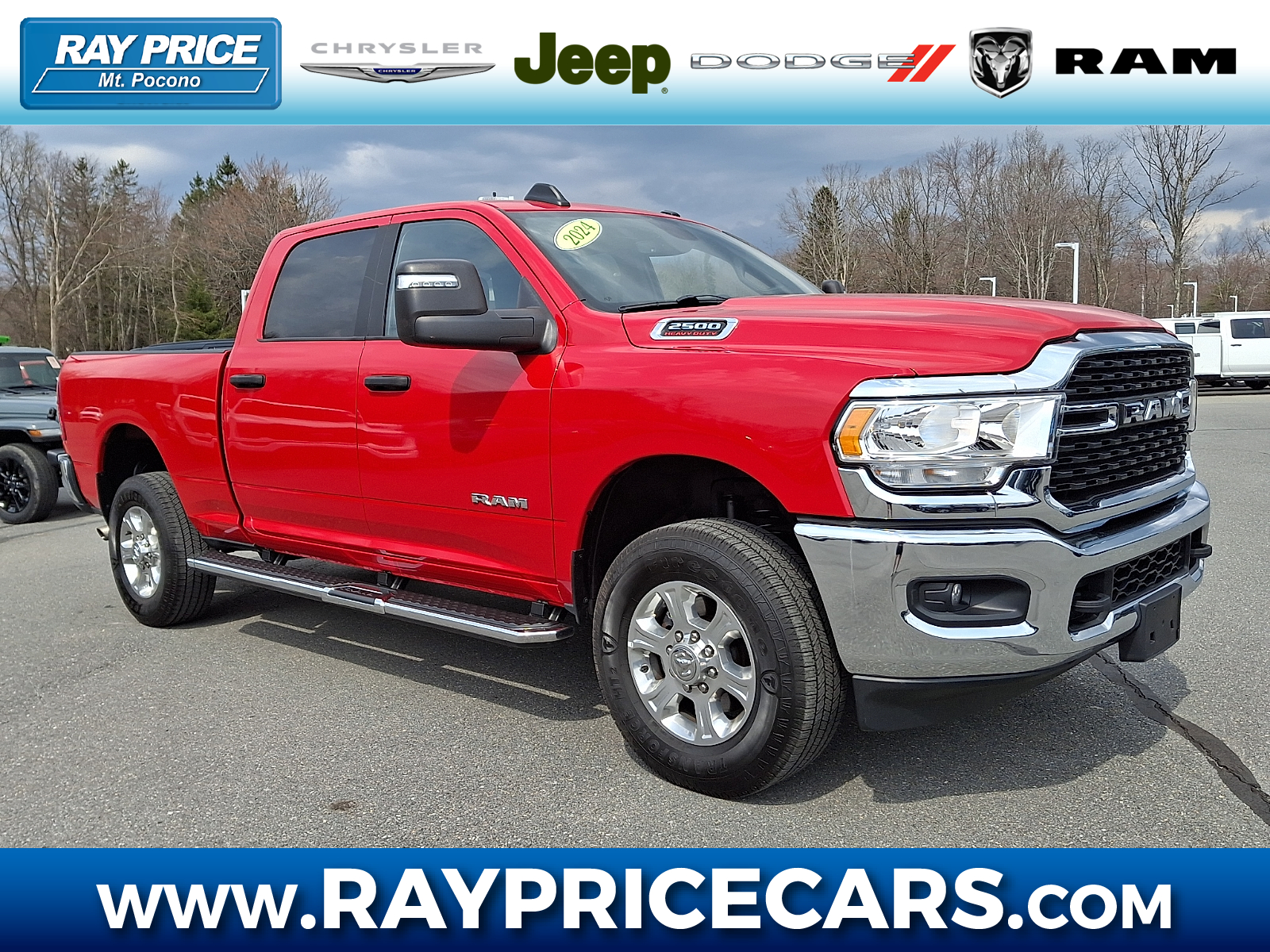 Flame Red Clearcoat - PR4 2024 RAM 2500 Big Horn Crew Cab 4WD Pickup Truck Four-Wheel Drive Automatic