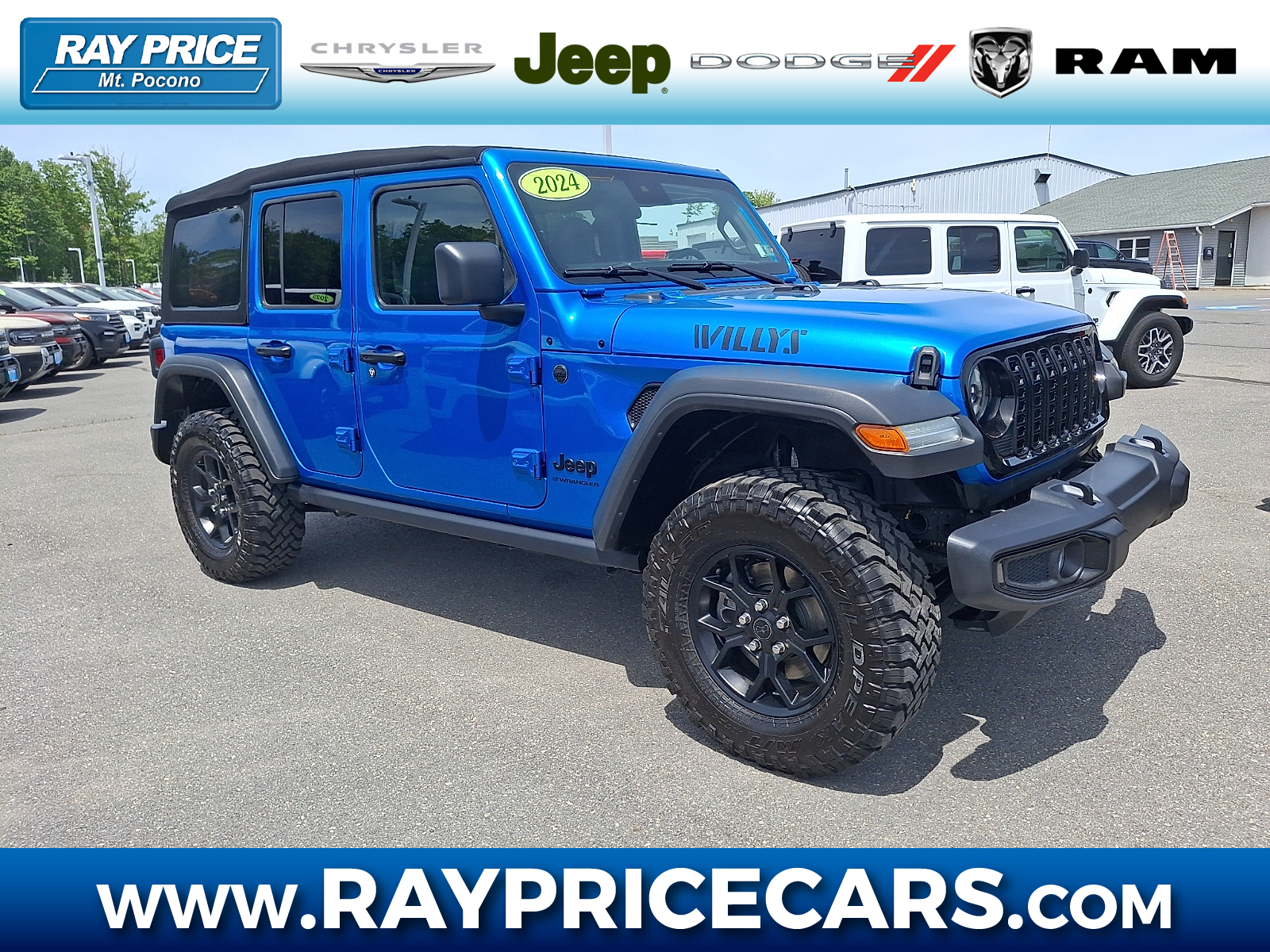 Hydro Blue Pearlcoat - PBJ 2024 Jeep Wrangler SUV / Crossover Four-Wheel Drive Manual