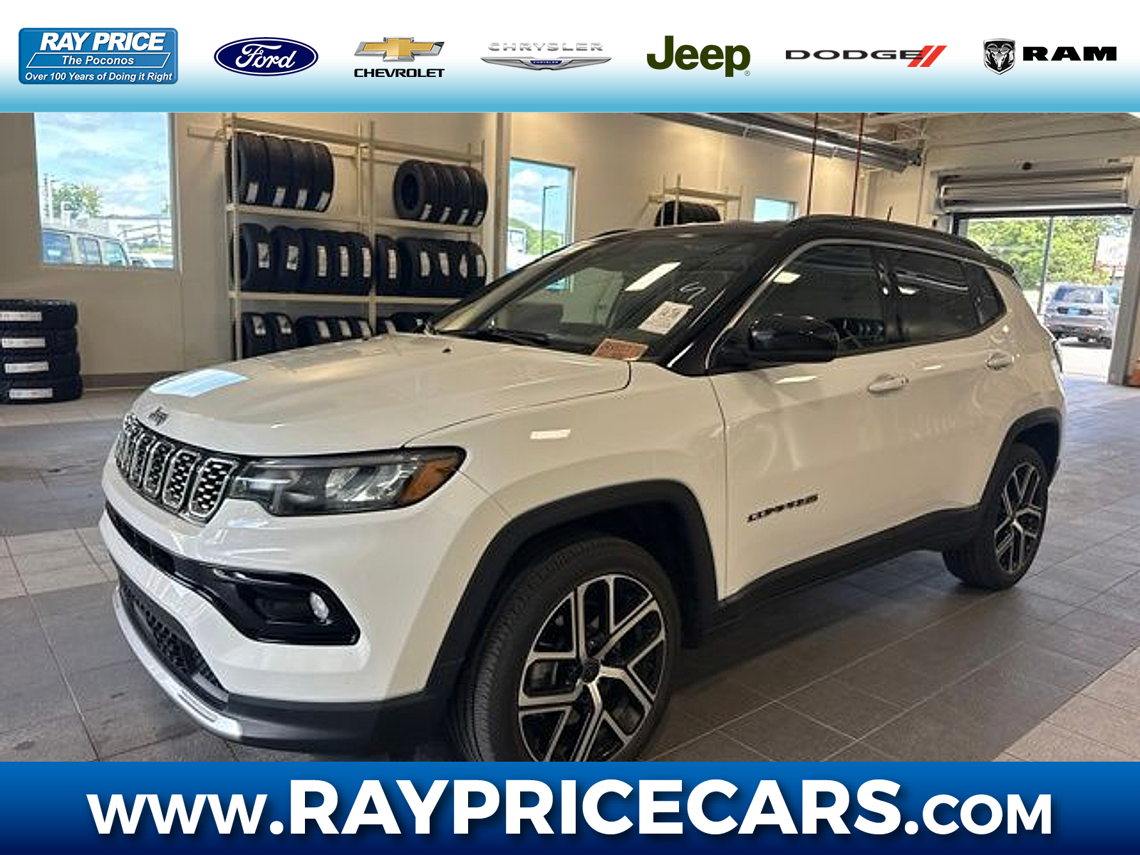Bright White Clearcoat 2025 Jeep Compass SUV / Crossover Four-Wheel Drive Automatic