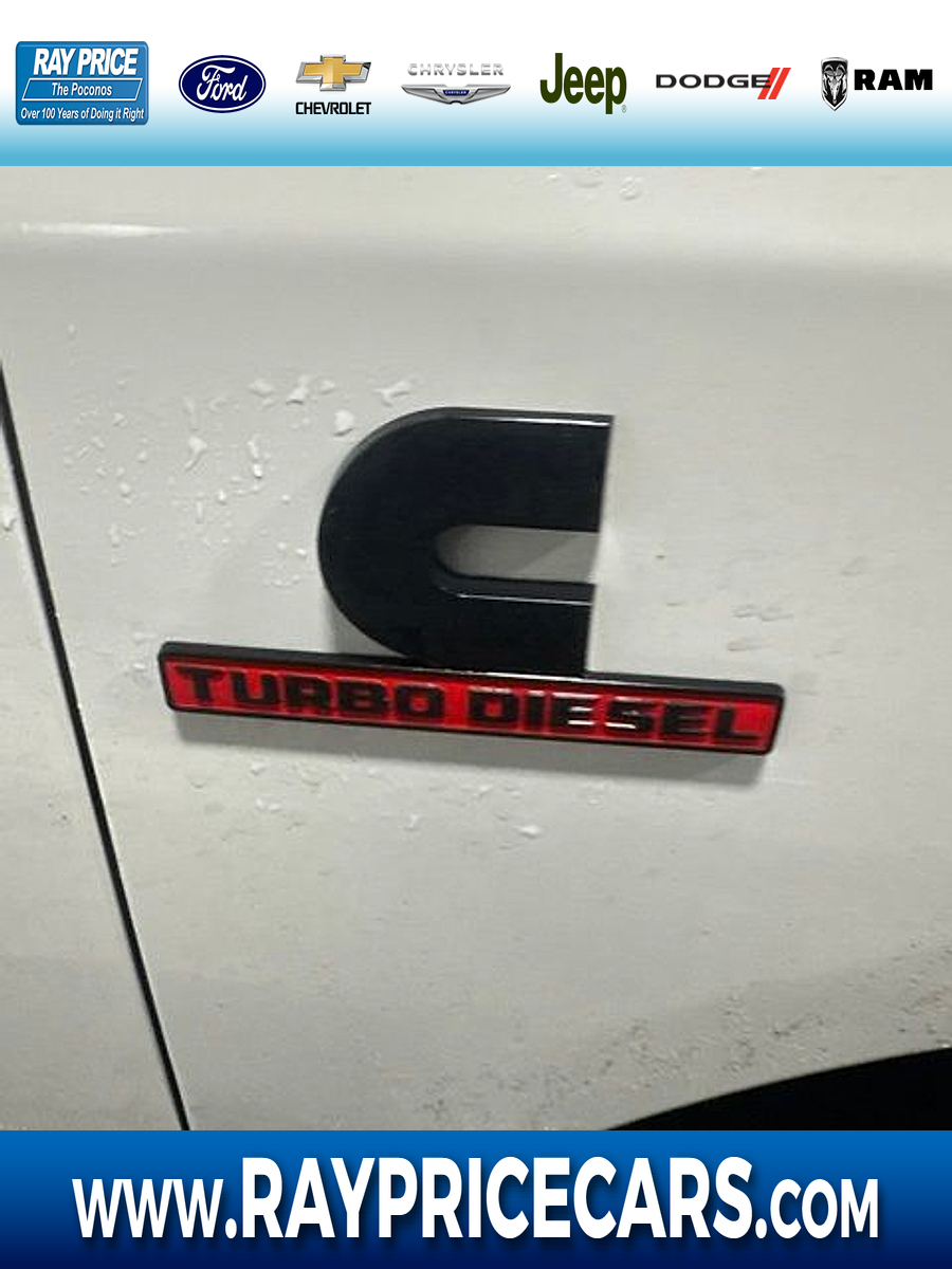 Pearl White 2023 RAM 3500 Pickup Truck Four-Wheel Drive Automatic