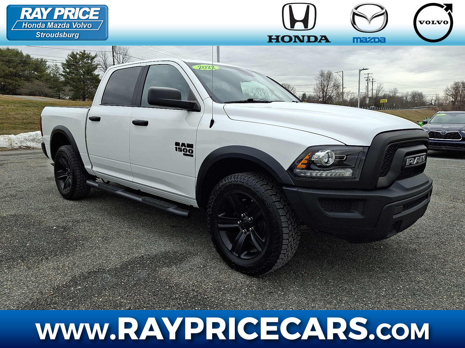 Bright White Clearcoat - PW7 2022 RAM 1500 Classic Warlock Crew Cab 4WD Pickup Truck Four-Wheel Drive Automatic