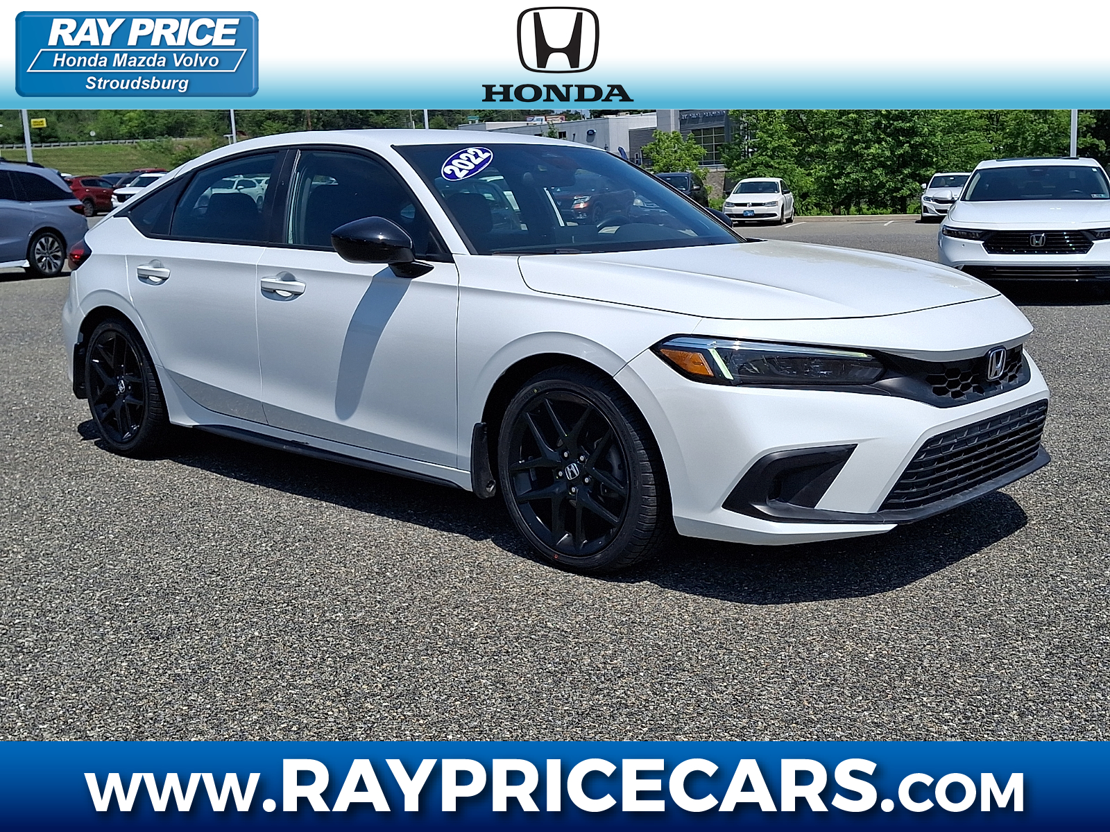 Gray (Platinum White Pearl - WX) 2022 Honda Civic Hatchback Hatchback Front-Wheel Drive Manual