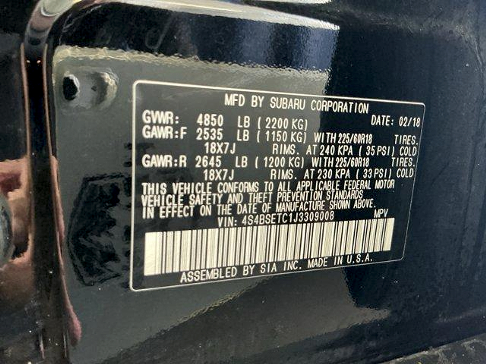 Used 2018 Subaru Outback Sedan