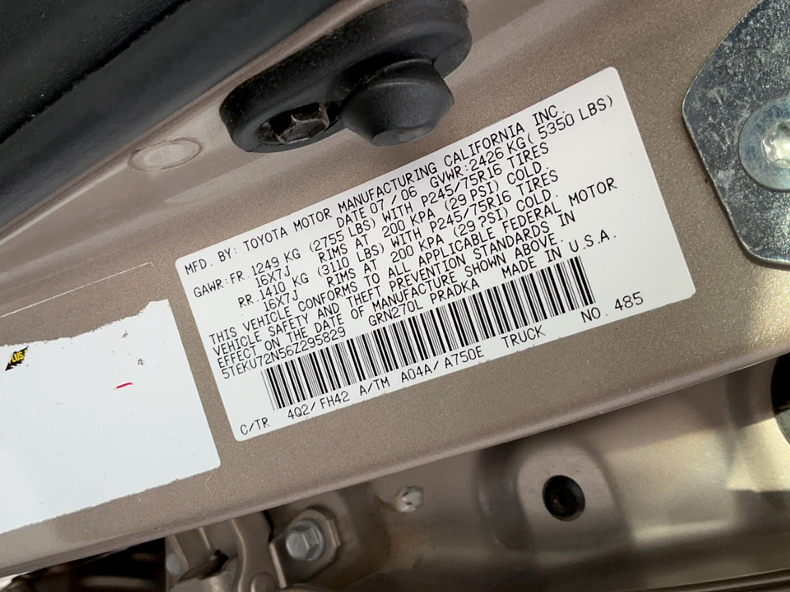Used 2006 Toyota Tacoma Sedan