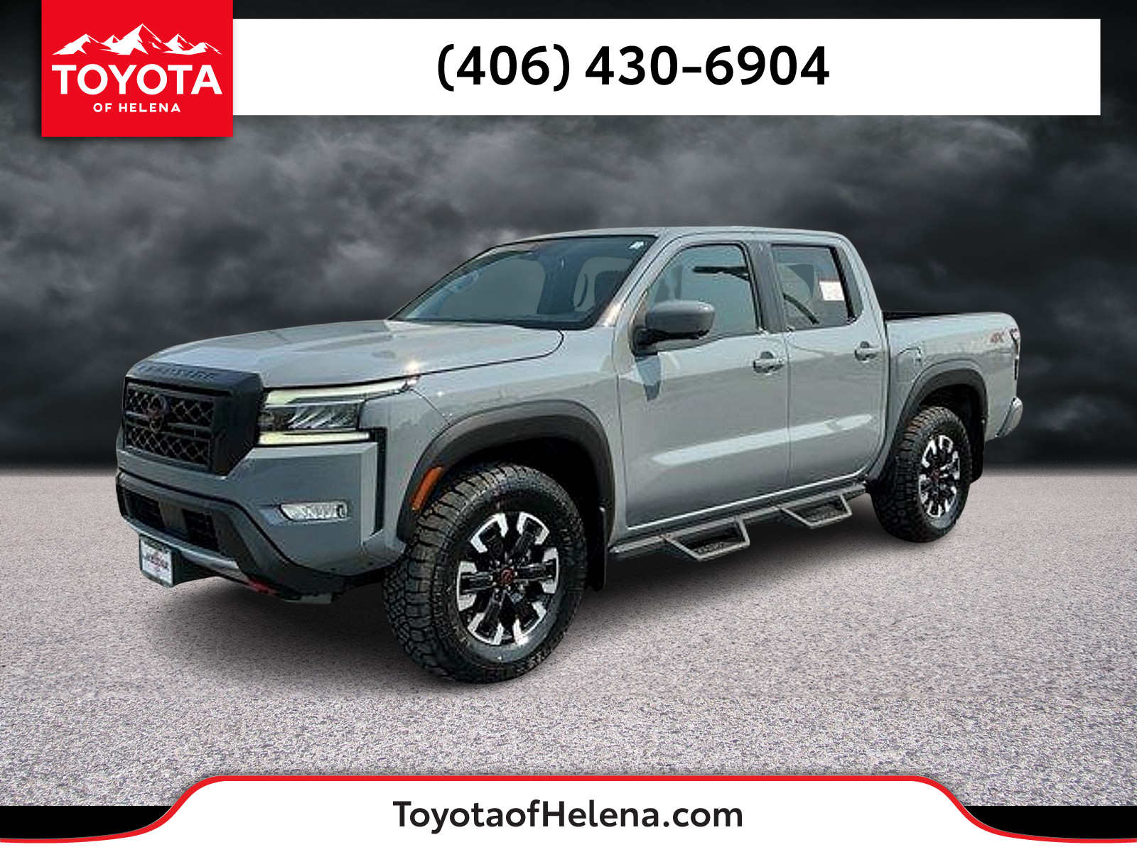 Gray (Gun Metallic) 2023 Nissan Frontier Pickup Truck Four-Wheel Drive 9-Speed Automatic