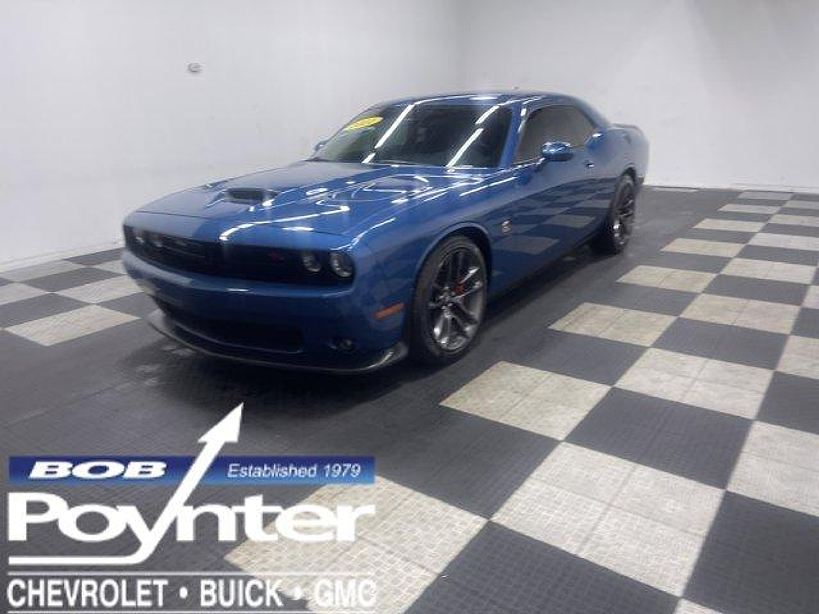 Blue 2021 Dodge Challenger R/T Scat Pack RWD Coupe Rear-Wheel Drive Manual