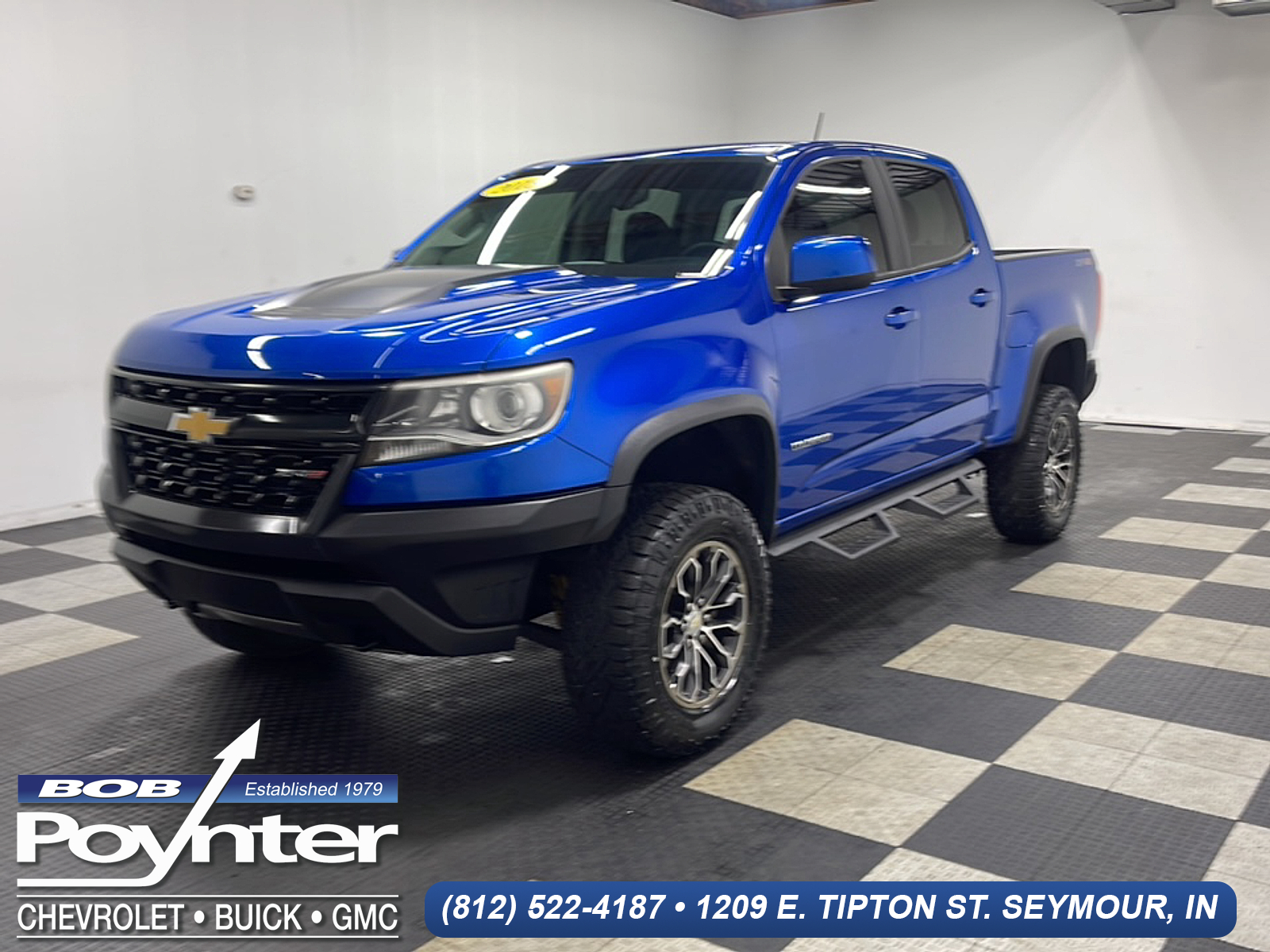 Kinetic Blue Metallic 2018 Chevrolet Colorado Pickup Truck Four-Wheel Drive Automatic