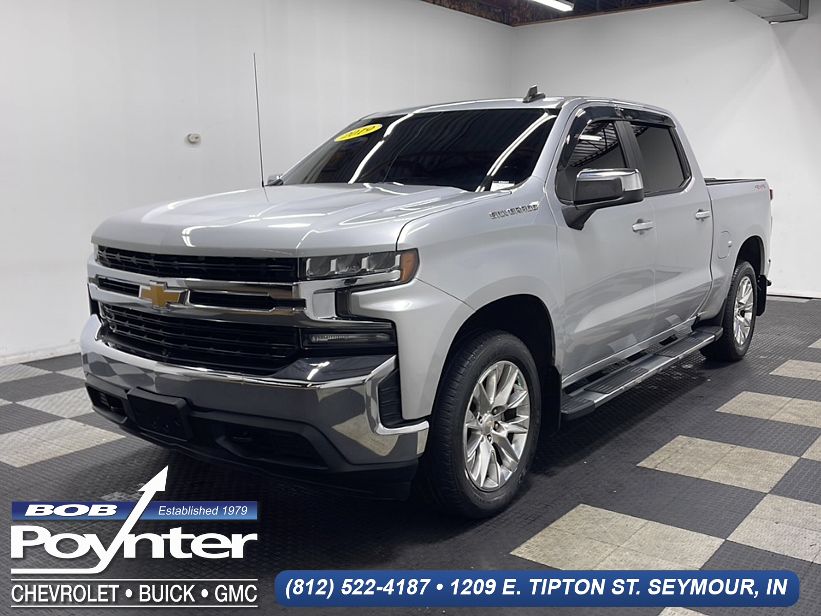 Silver Ice Metallic 2019 Chevrolet Silverado 1500 Pickup Truck Four-Wheel Drive Automatic