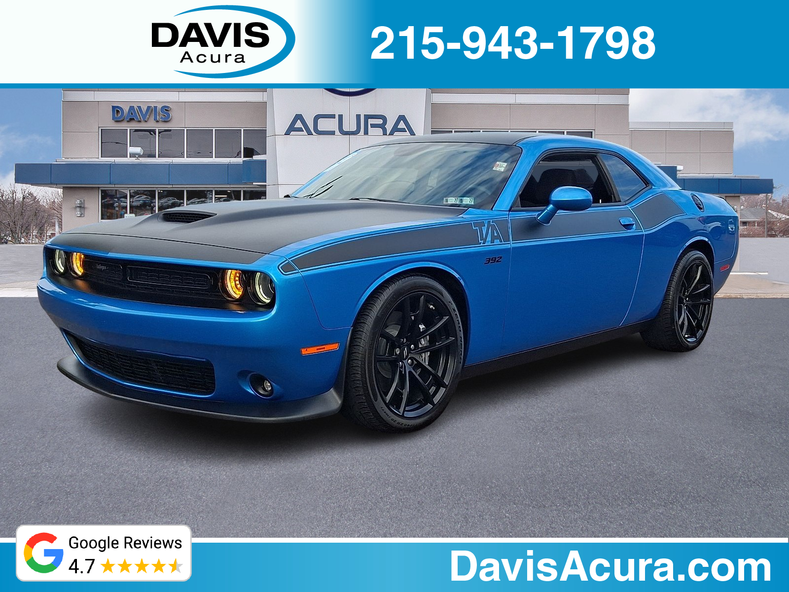 B5 Blue Pearlcoat - PQD 2023 Dodge Challenger Coupe Rear-Wheel Drive Automatic