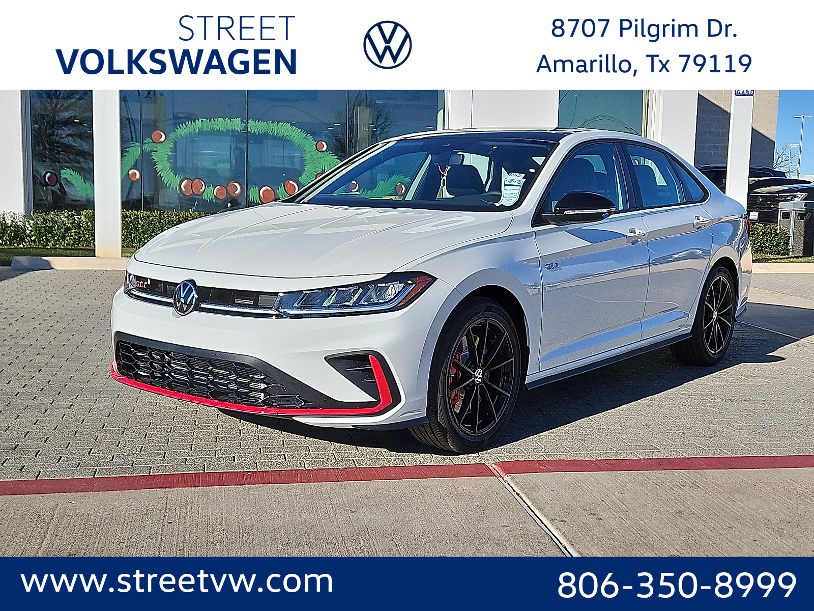 Pure White w/Deep Blk Rf 2026 Volkswagen Jetta GLI Autobahn FWD Sedan Front-Wheel Drive Manual