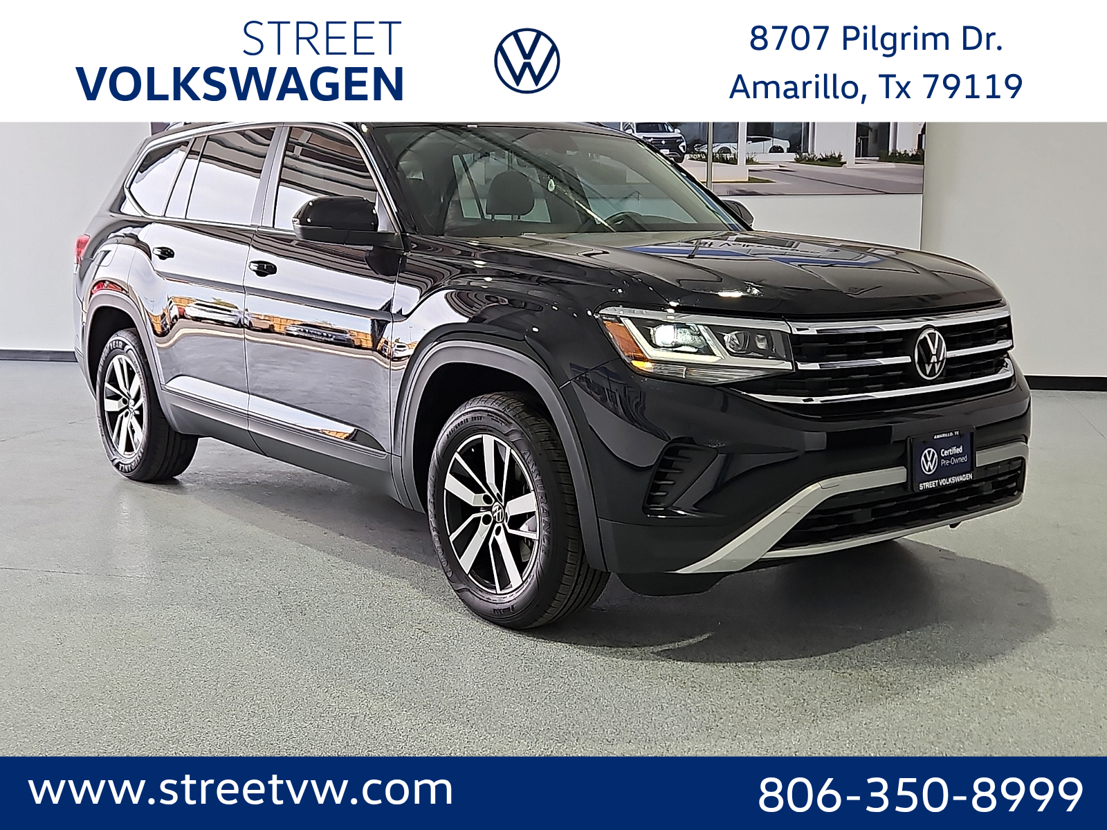 Deep Black 2023 Volkswagen Atlas 2.0T SE FWD SUV / Crossover Front-Wheel Drive Automatic