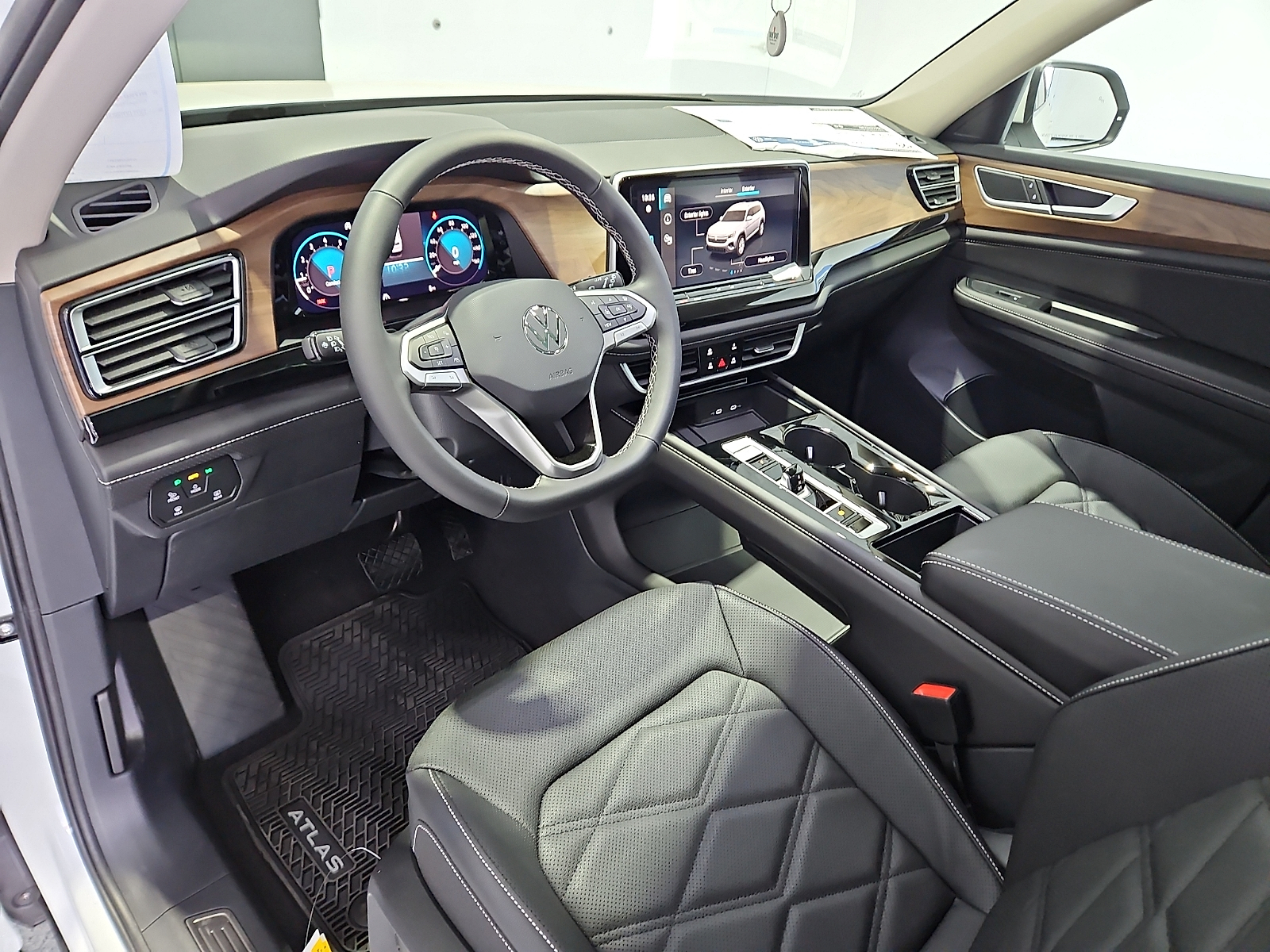 2026 Volkswagen Atlas SE with Technology Opal White Pearl at Bobby Duby Motors