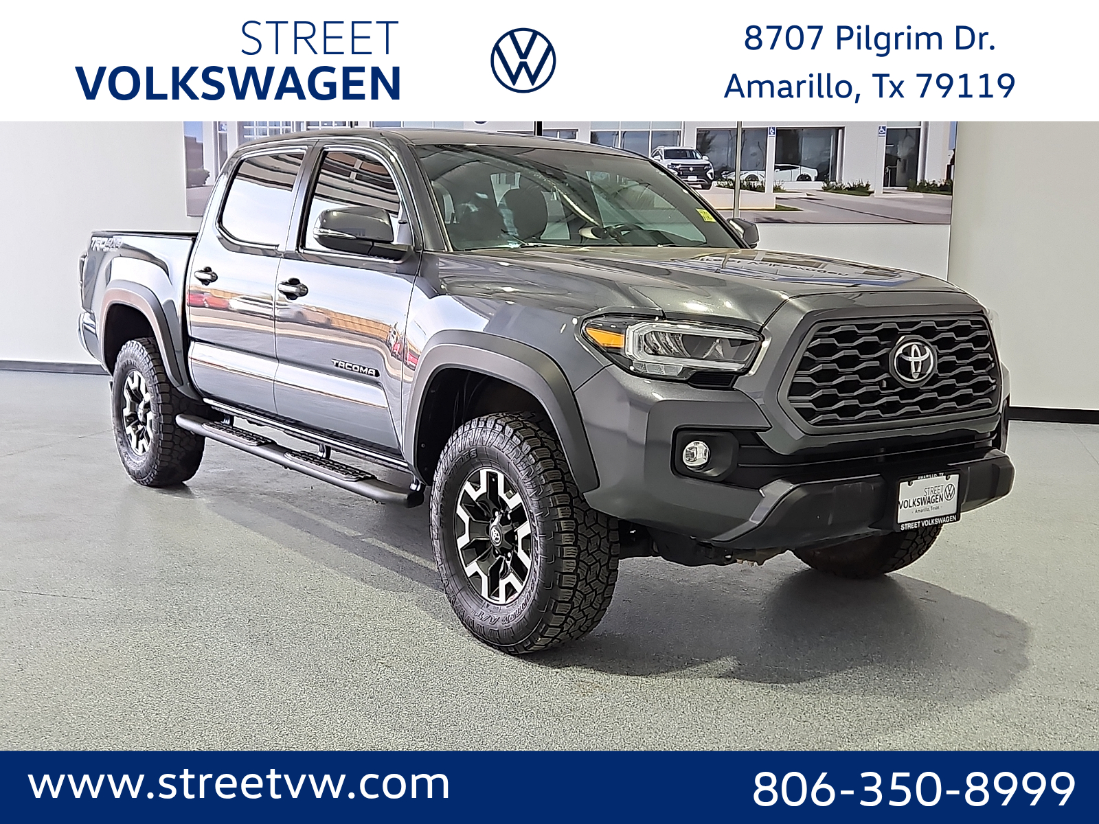 Magnetic Gray Metallic - 1G3 2020 Toyota Tacoma TRD Off Road Double Cab 4WD Pickup Truck Four-Wheel Drive Automatic