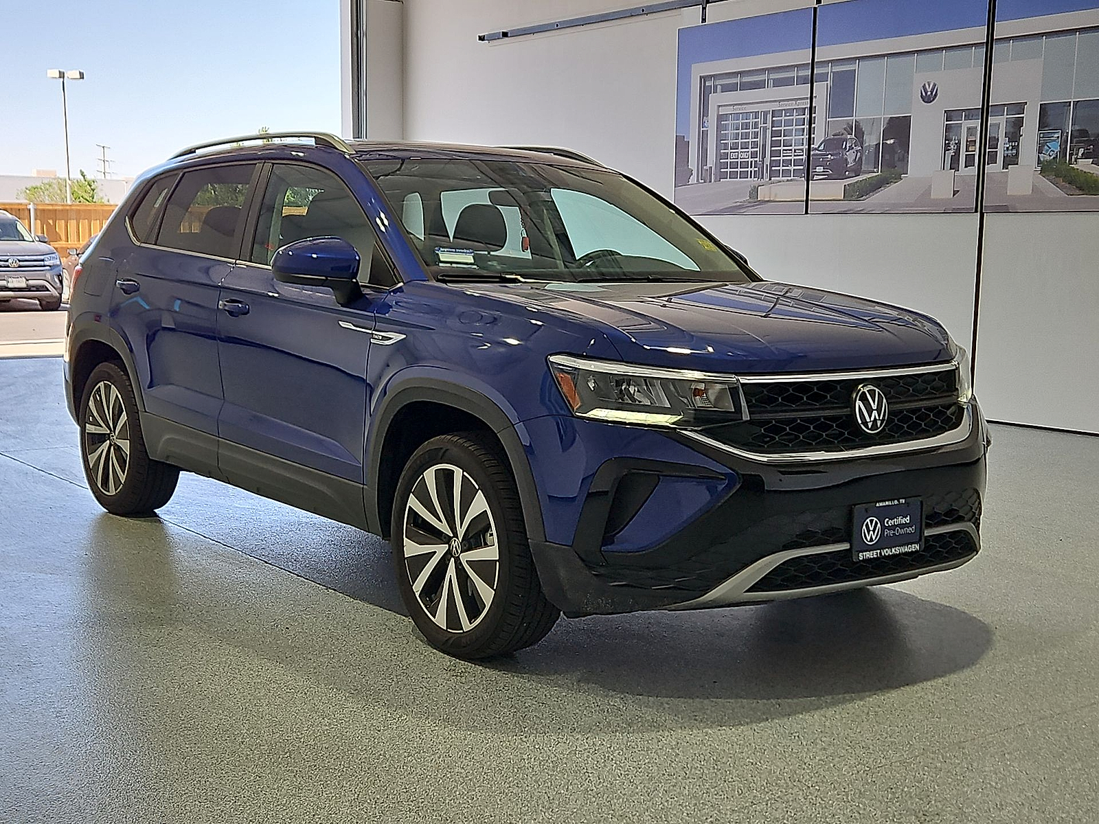 2023 Volkswagen Taos 1.5T SE Dusk Blue Metallic at Bobby Duby Motors