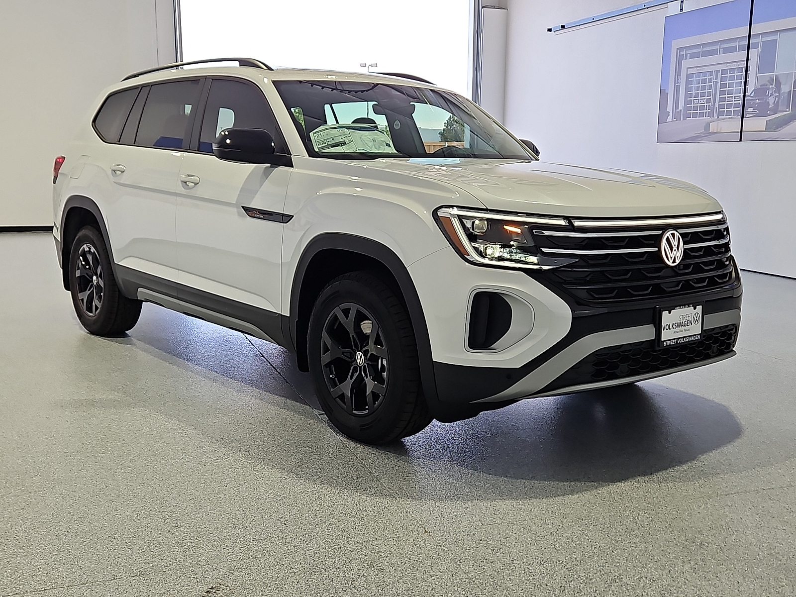 2026 Volkswagen Atlas Peak Edition Opal White Pearl at Street VW of Amarillo