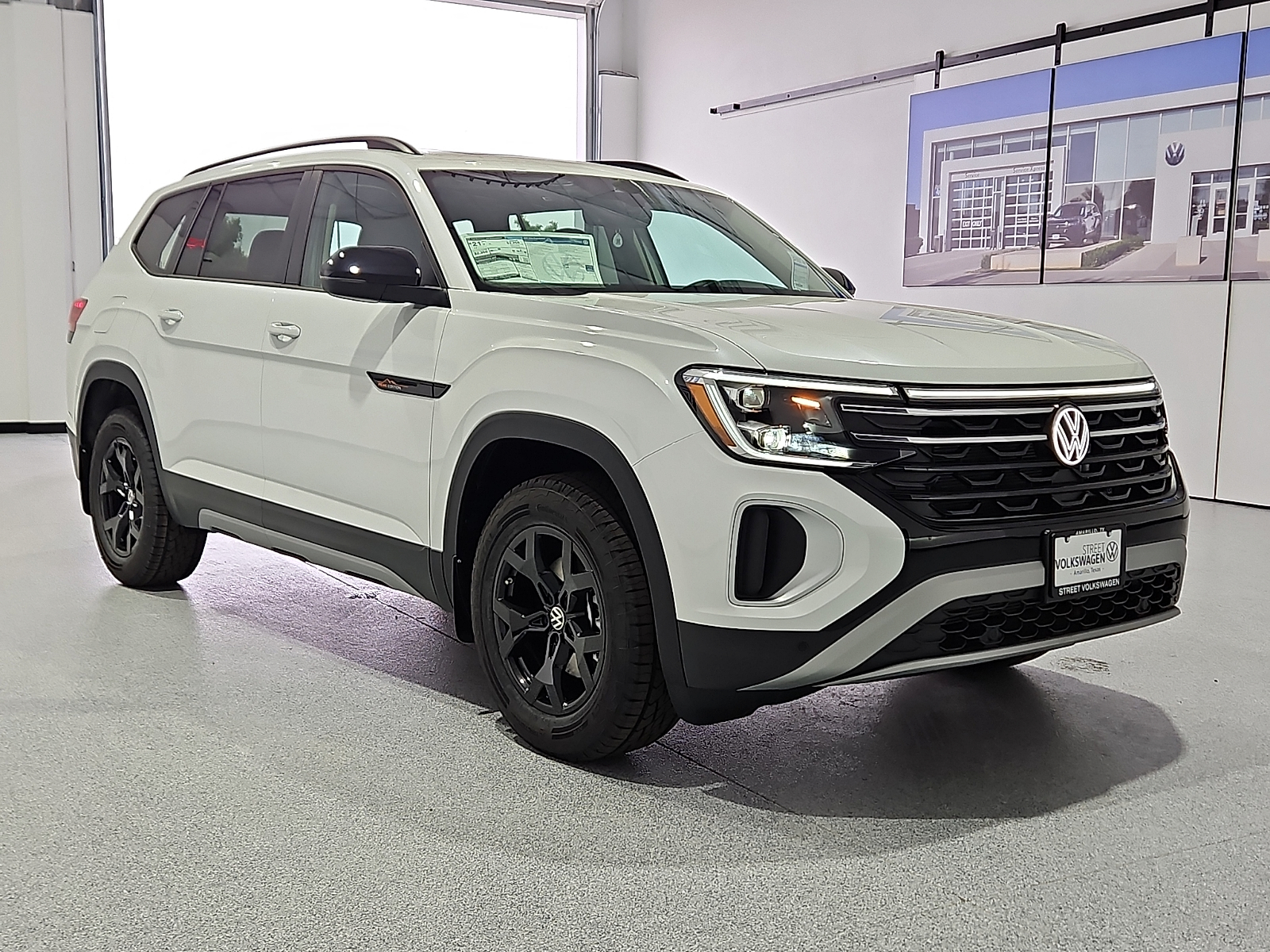 2026 Volkswagen Atlas Peak Edition Opal White Pearl at Street VW of Amarillo