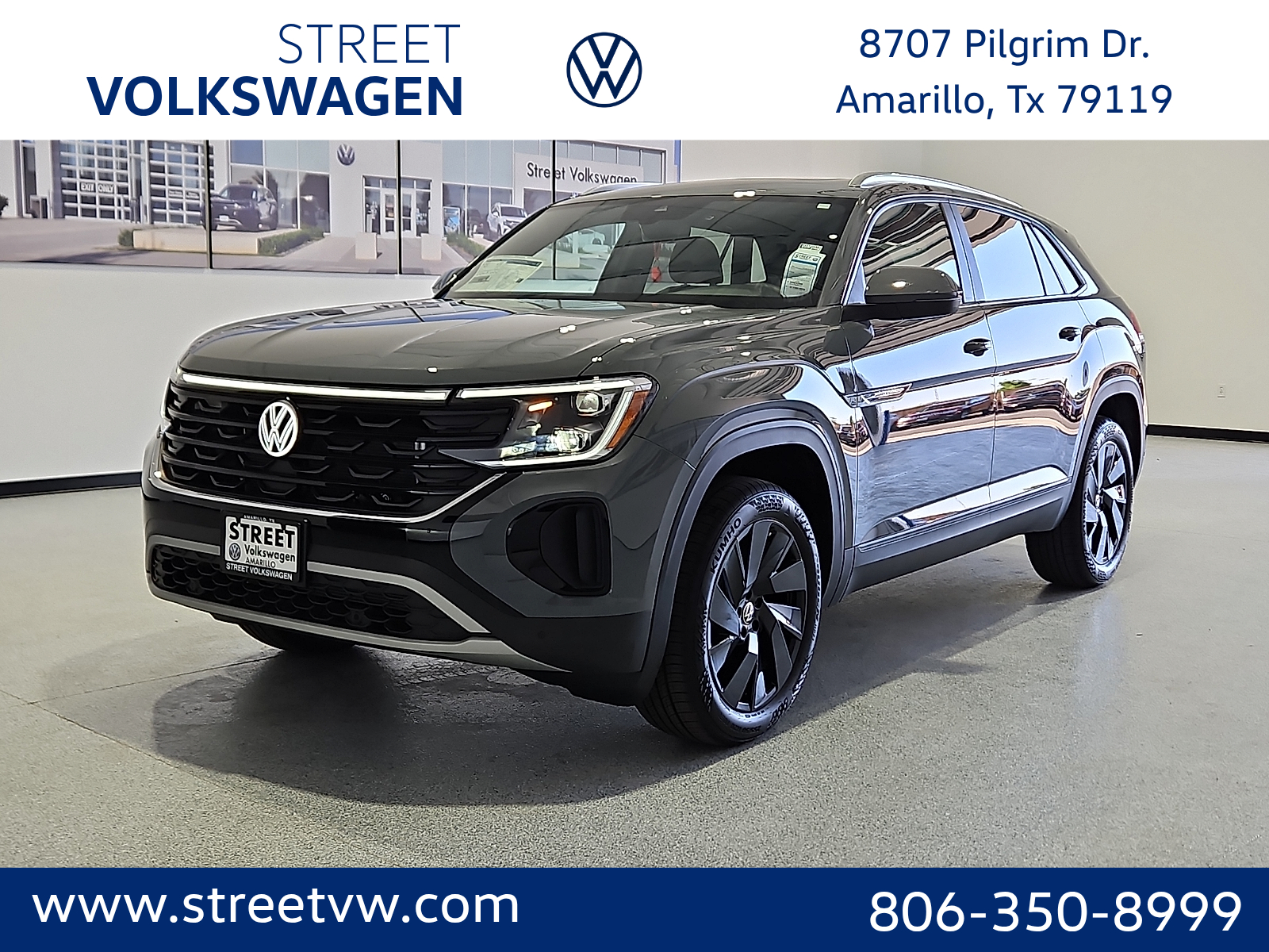 2026 Volkswagen Atlas Cross Sport SE with Technology Pure Gray at Street VW of Amarillo