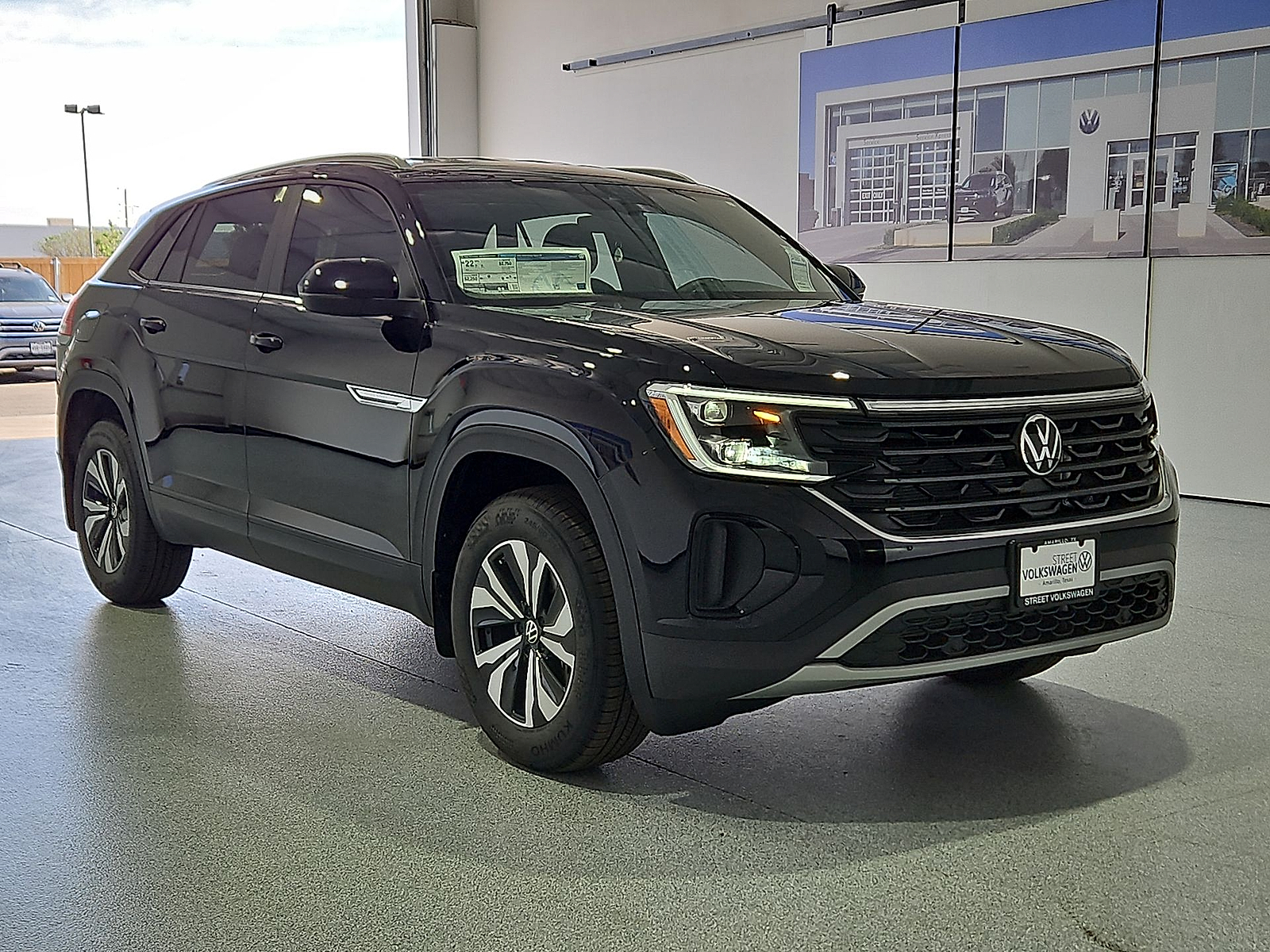 2026 Volkswagen Atlas Cross Sport SE Deep Black Pearl at Street VW of Amarillo