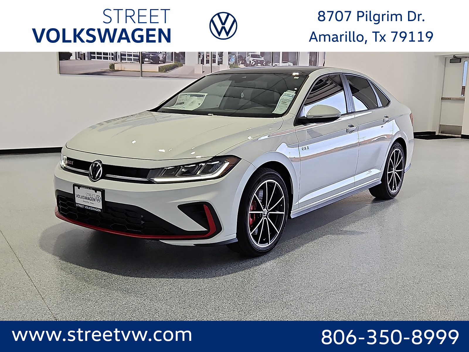 2026 Volkswagen Jetta GLI Autobahn Pure White at Street VW of Amarillo