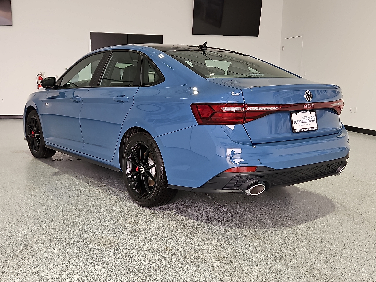 2026 Volkswagen Jetta GLI Autobahn Monterey Blue Pearl w/Deep Black Roof at Street VW of Amarillo