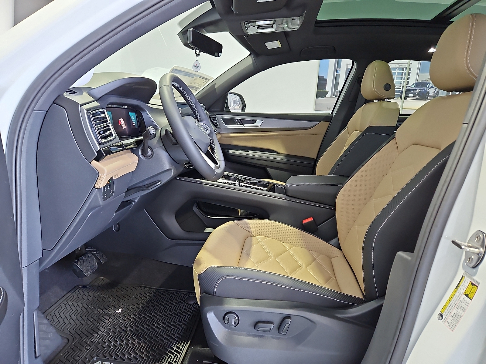 2026 Volkswagen Atlas Cross Sport SE with Technology Opal White Pearl at Street VW of Amarillo