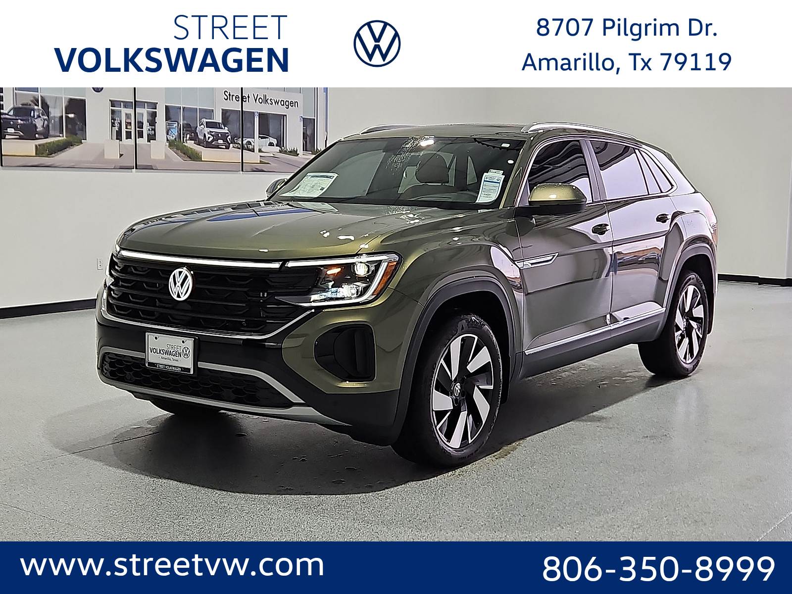 2026 Volkswagen Atlas Cross Sport SEL in Avocado Green Pearl