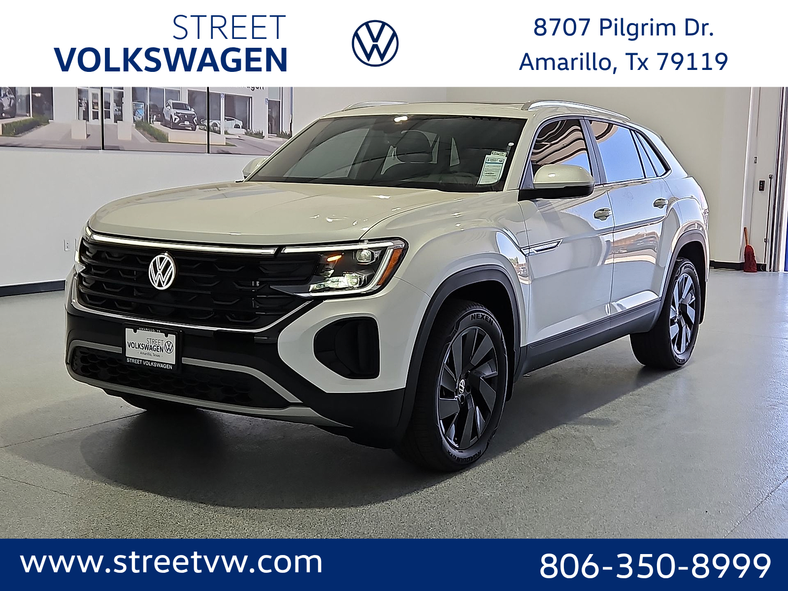 2026 Volkswagen Atlas Cross Sport SE with Technology in Opal White Pearl
