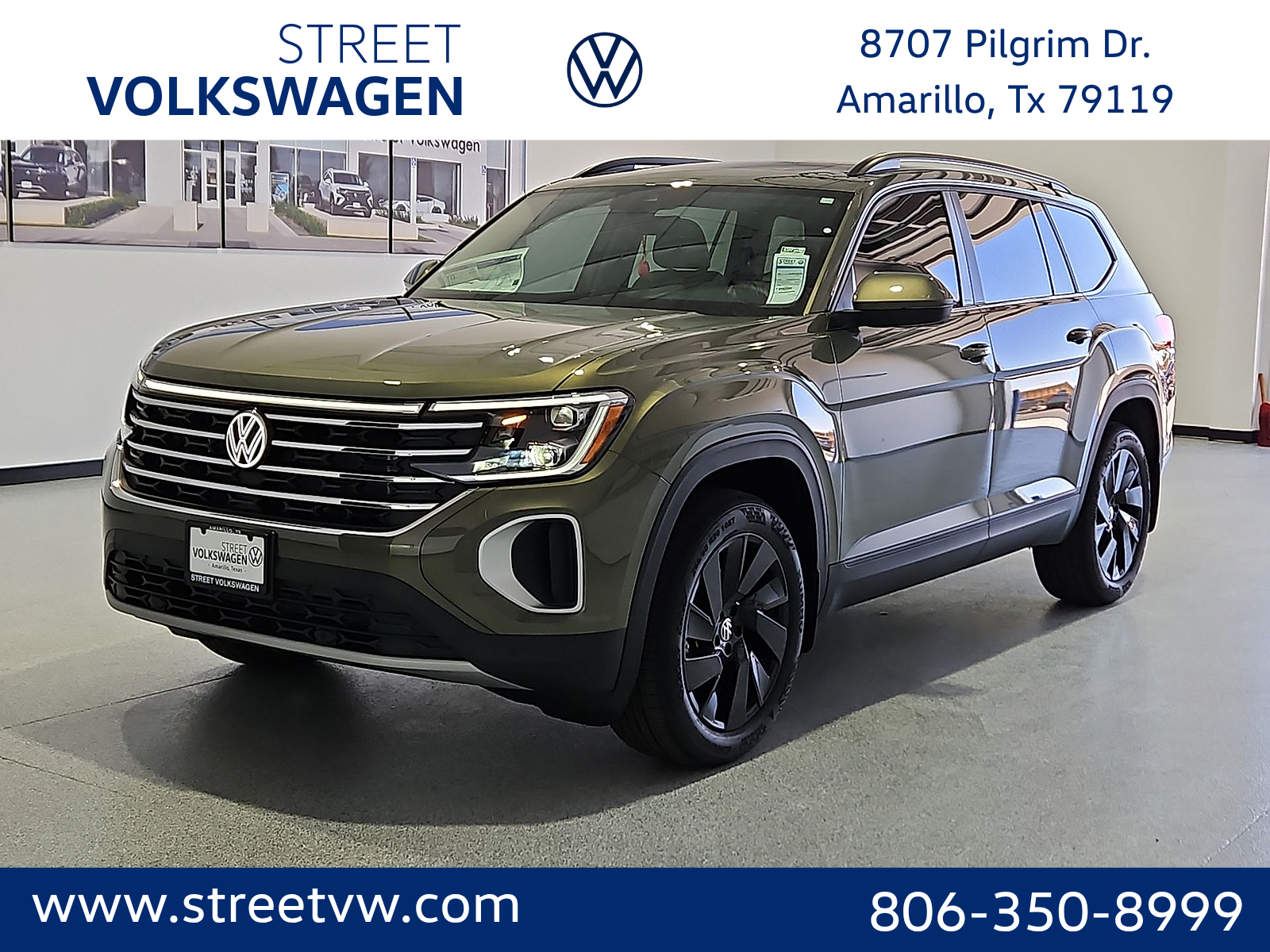2026 Volkswagen Atlas SE with Technology in Avocado Green Pearl