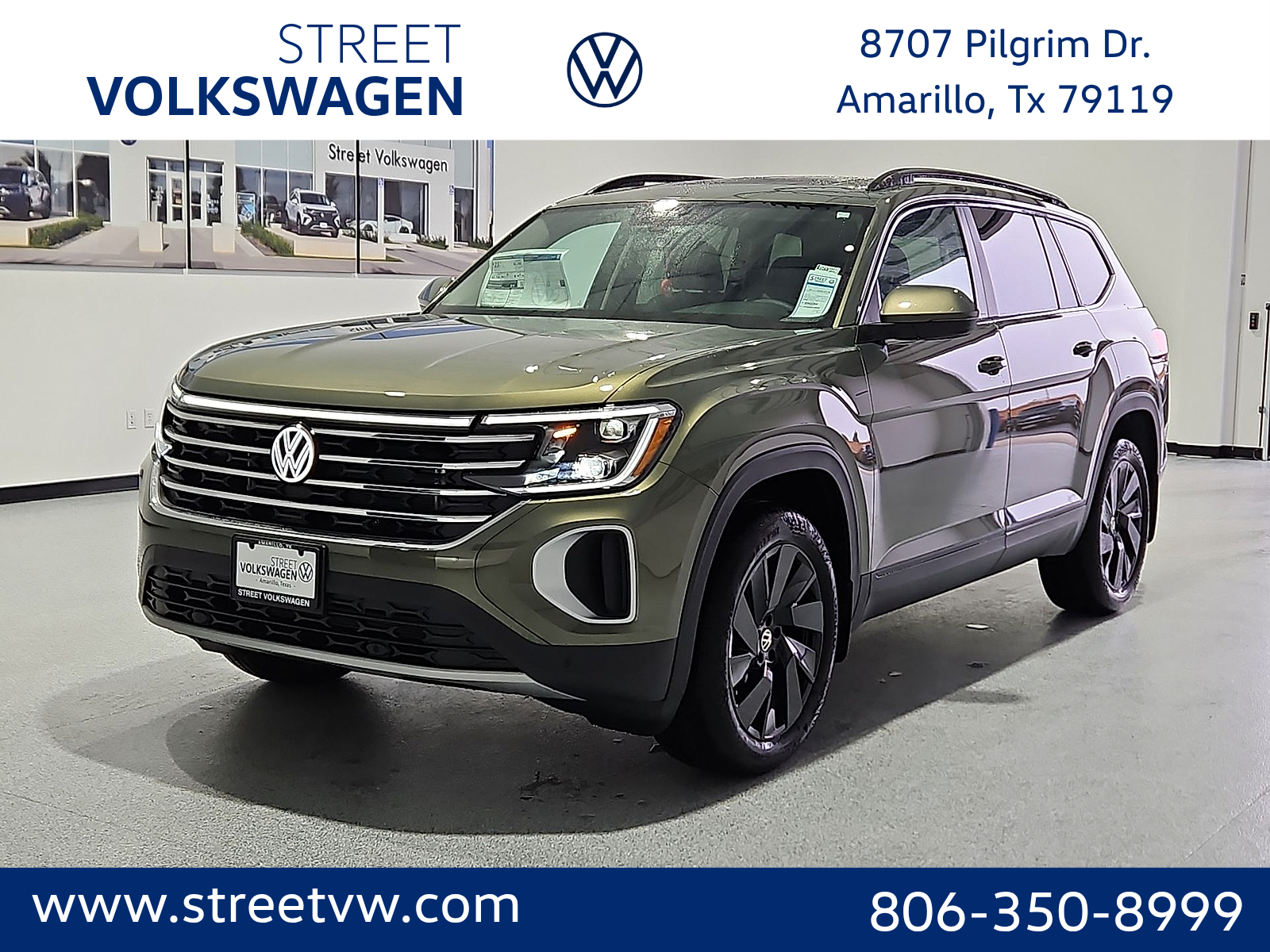 2026 Volkswagen Atlas SE with Technology in Avocado Green Pearl