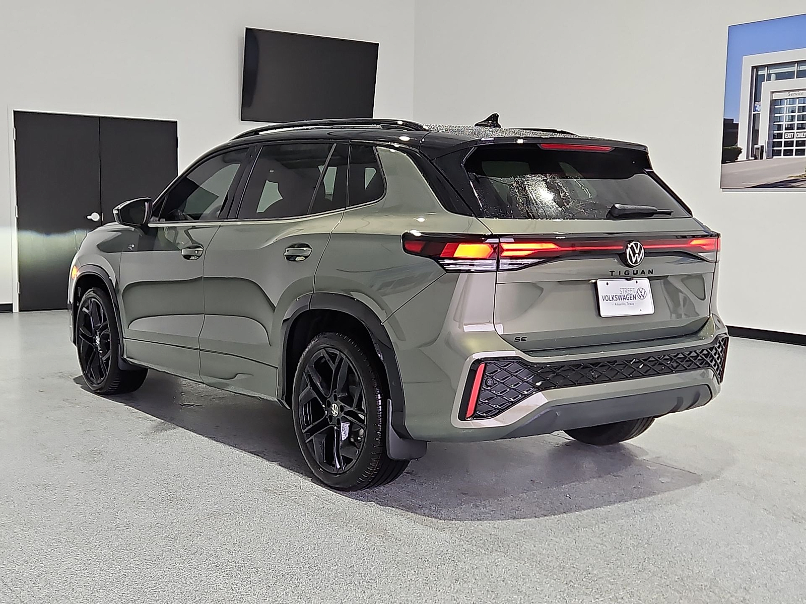 2026 Volkswagen Tiguan SE R-Line Black Avocado Green w/Deep Black Roof at Street VW of Amarillo