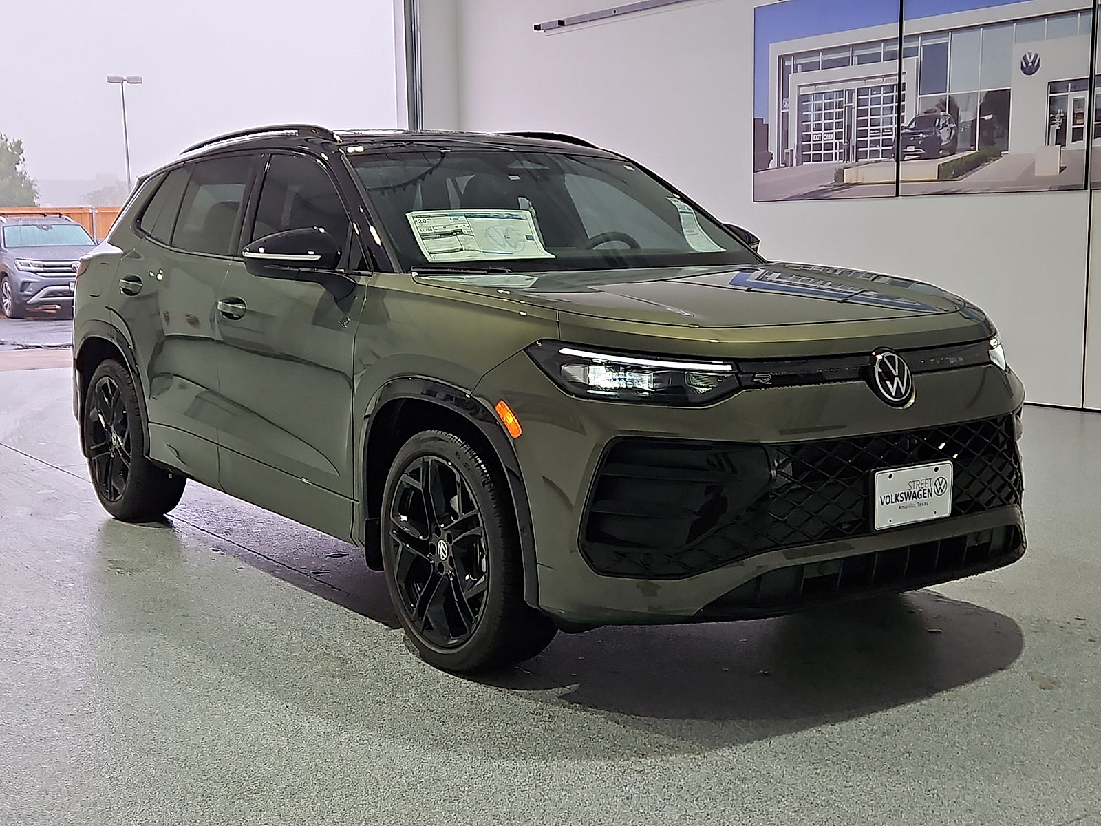 2026 Volkswagen Tiguan SE R-Line Black Avocado Green w/Deep Black Roof at Street VW of Amarillo