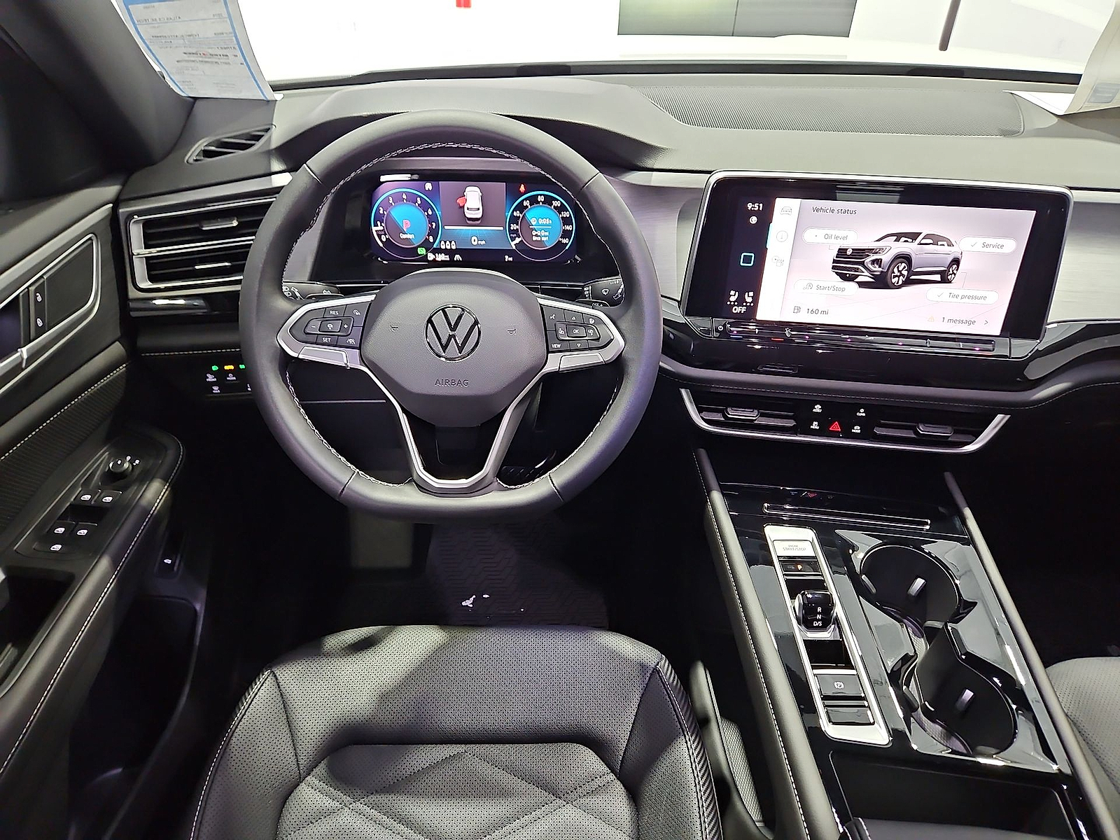 2026 Volkswagen Atlas Cross Sport SE with Technology Opal White Pearl at Street VW of Amarillo