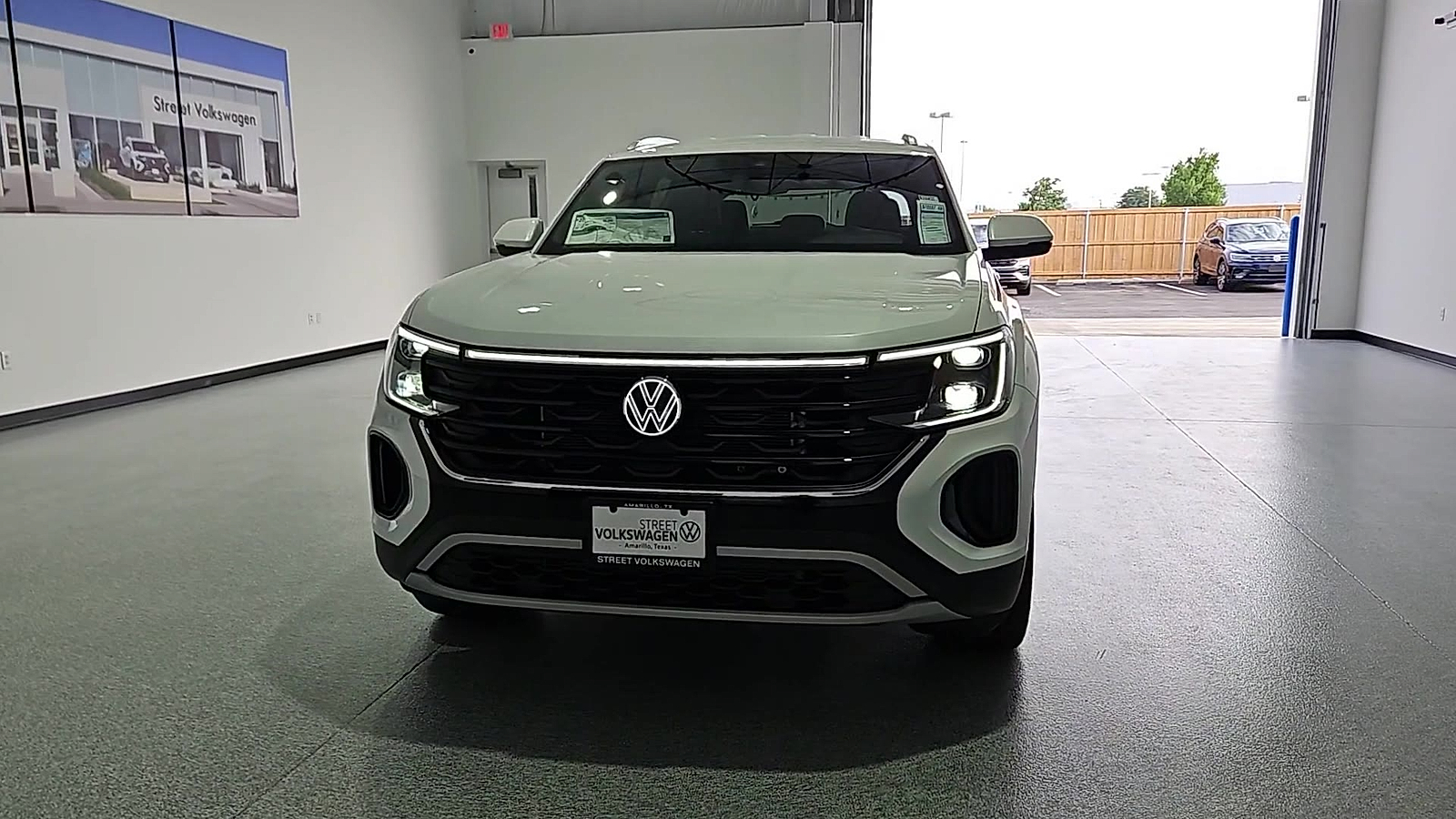 2026 Volkswagen Atlas Cross Sport SE with Technology Opal White Pearl at Street VW of Amarillo