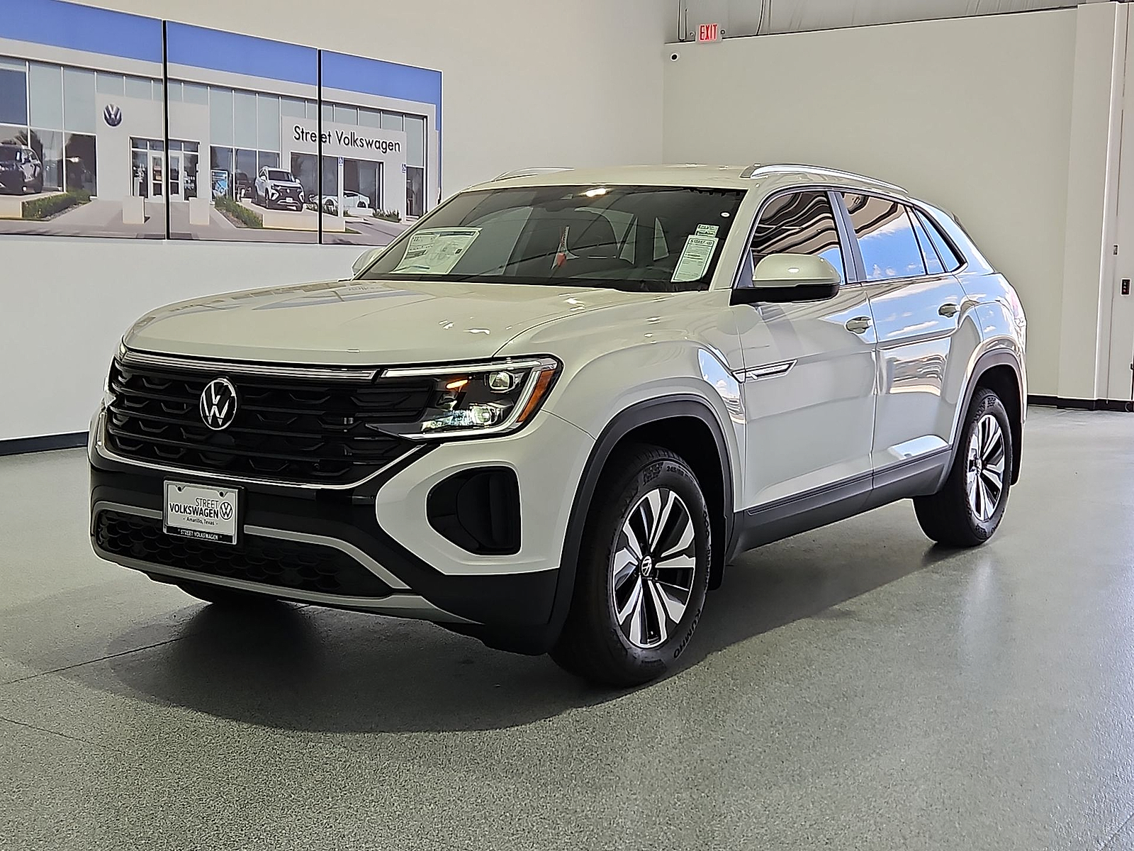 2026 Volkswagen Atlas Cross Sport SE Opal White Pearl at Street VW of Amarillo