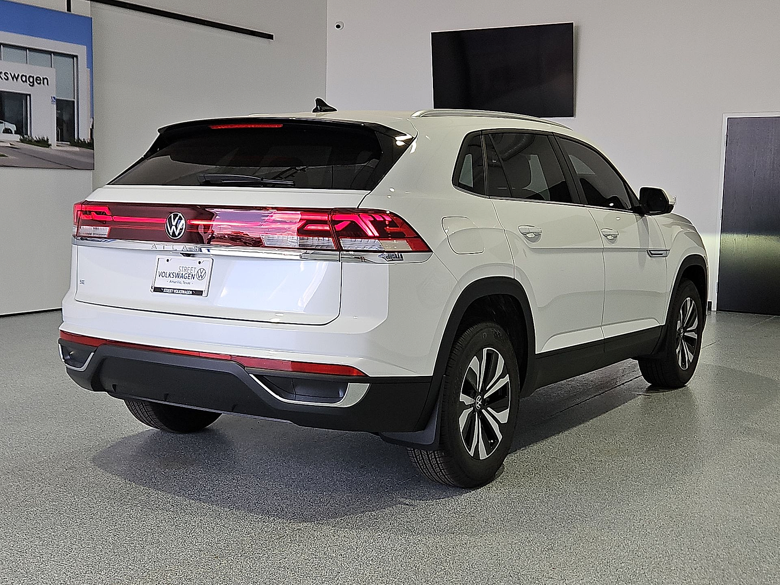 2026 Volkswagen Atlas Cross Sport SE Opal White Pearl at Street VW of Amarillo